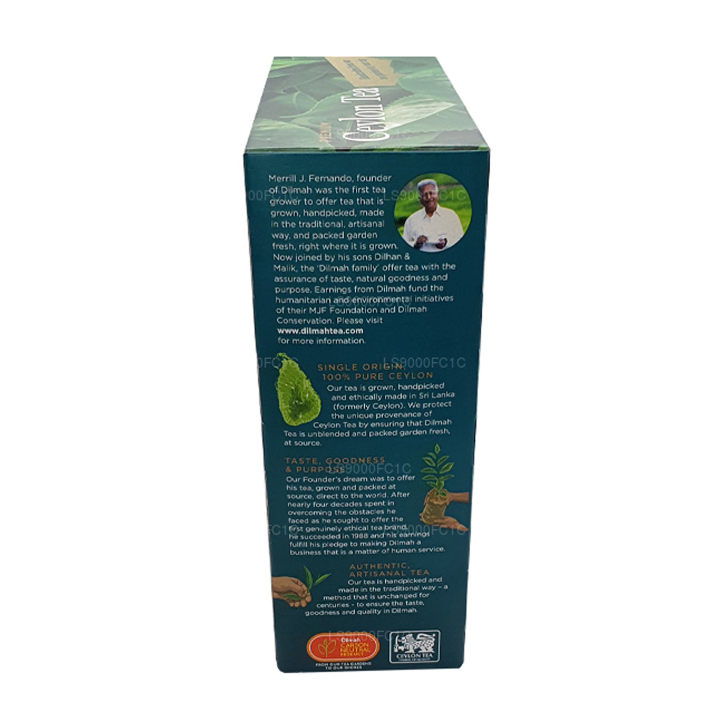 Té de Ceilán Dilmah Premium, envuelto individualmente, 100 bolsitas de té (200 g)