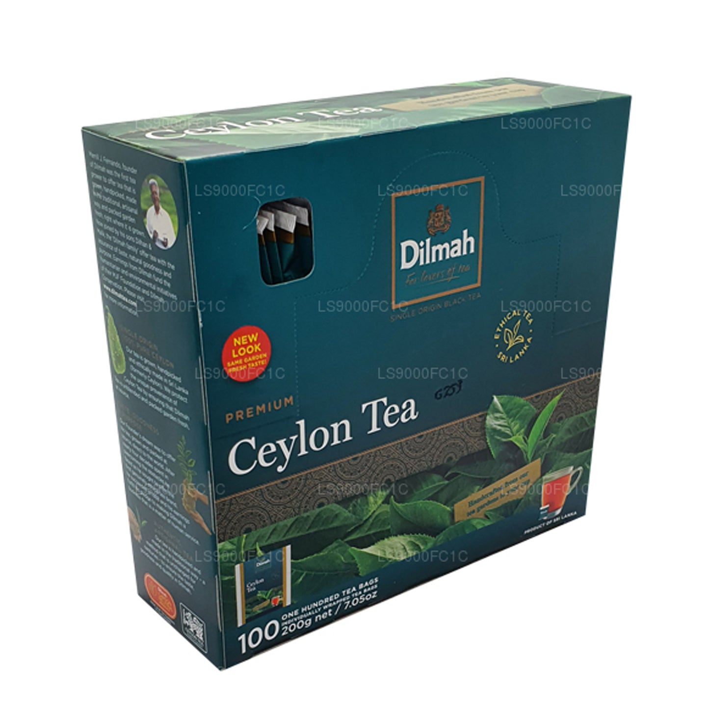 Té de Ceilán Dilmah Premium, envuelto individualmente, 100 bolsitas de té (200 g)