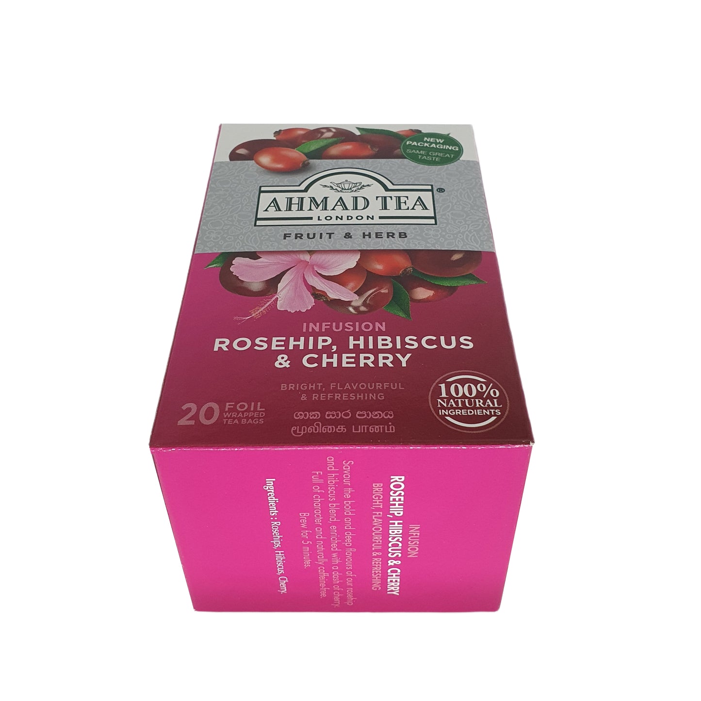 20 bolsitas de té Ahmad de rosa mosqueta, hibisco y cereza (40 g)