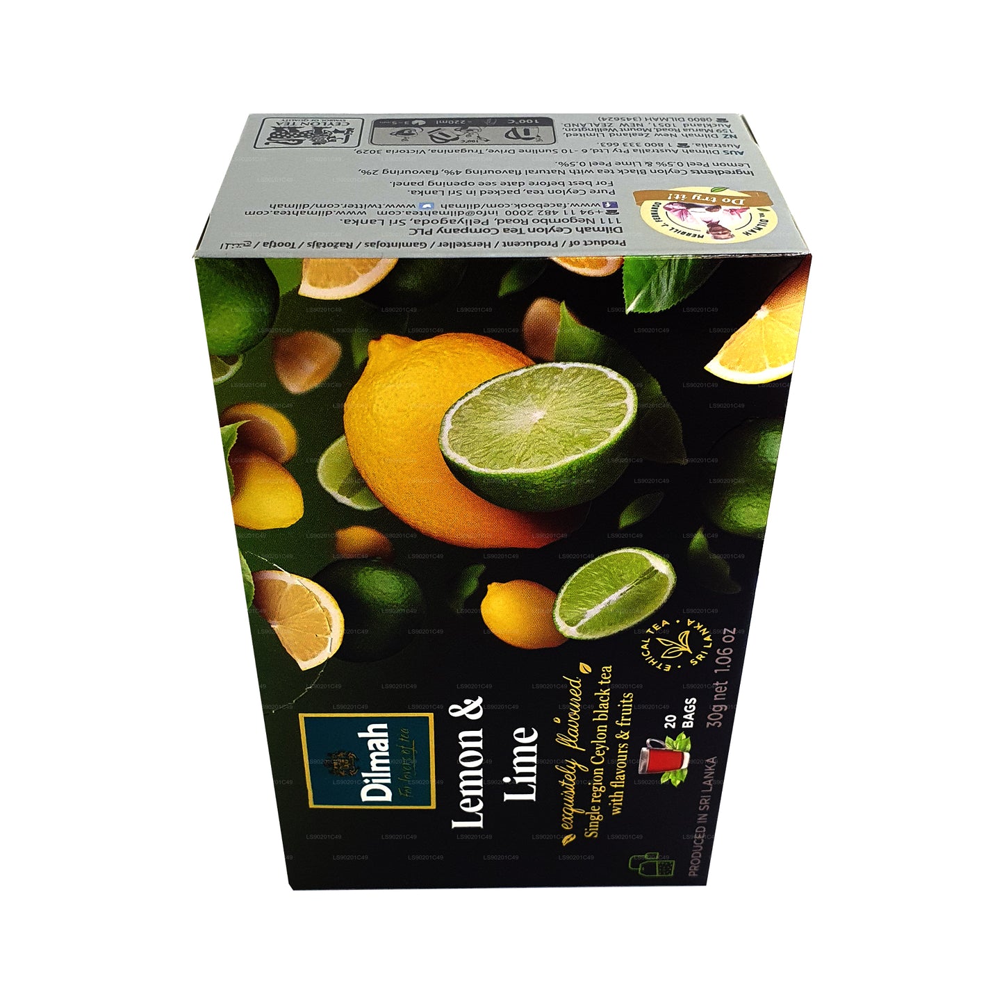Té Dilmah con sabor a limón (30 g) 20 bolsitas de té