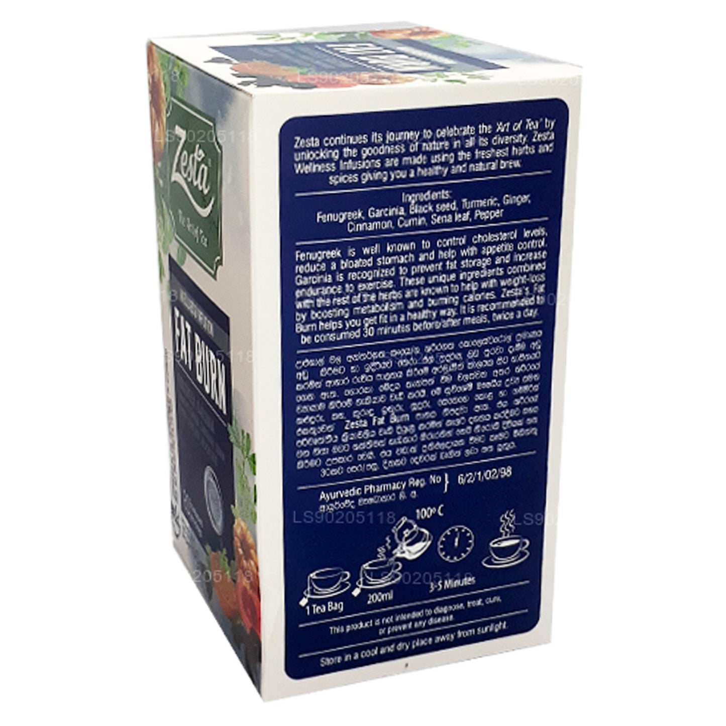 Zesta Fat Burn (40 g) 20 bolsitas de té