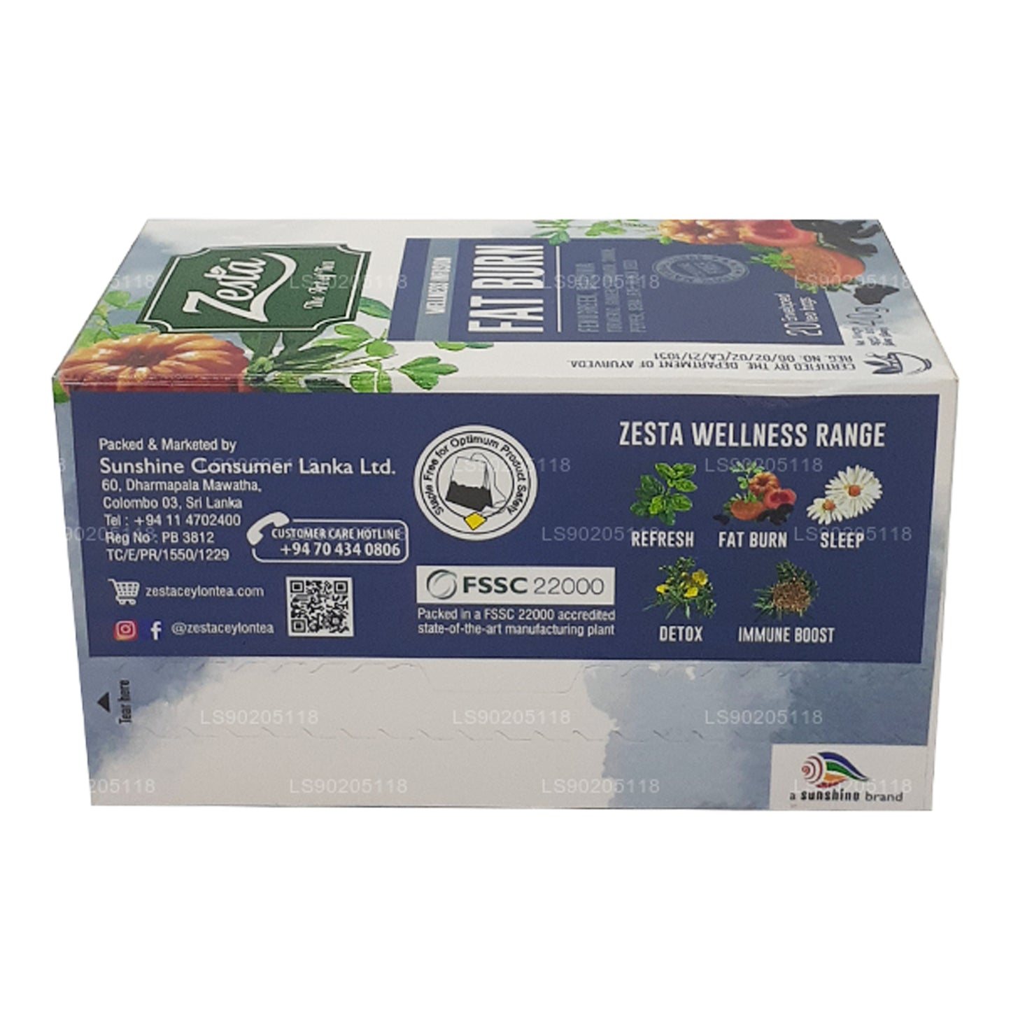 Zesta Fat Burn (40 g) 20 bolsitas de té