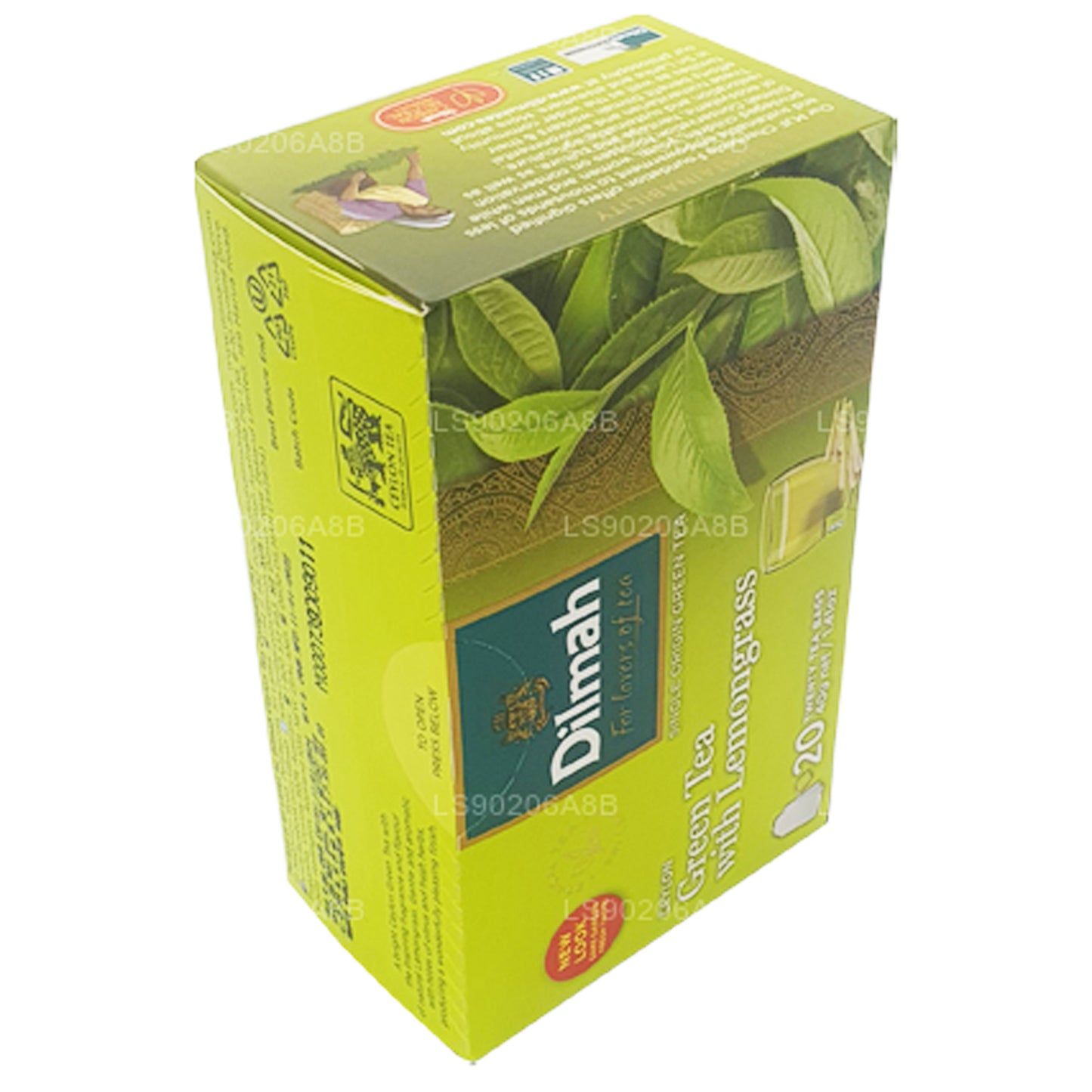 Té verde puro de Ceilán Dilmah con té de citronela (40 g) 20 bolsitas de té