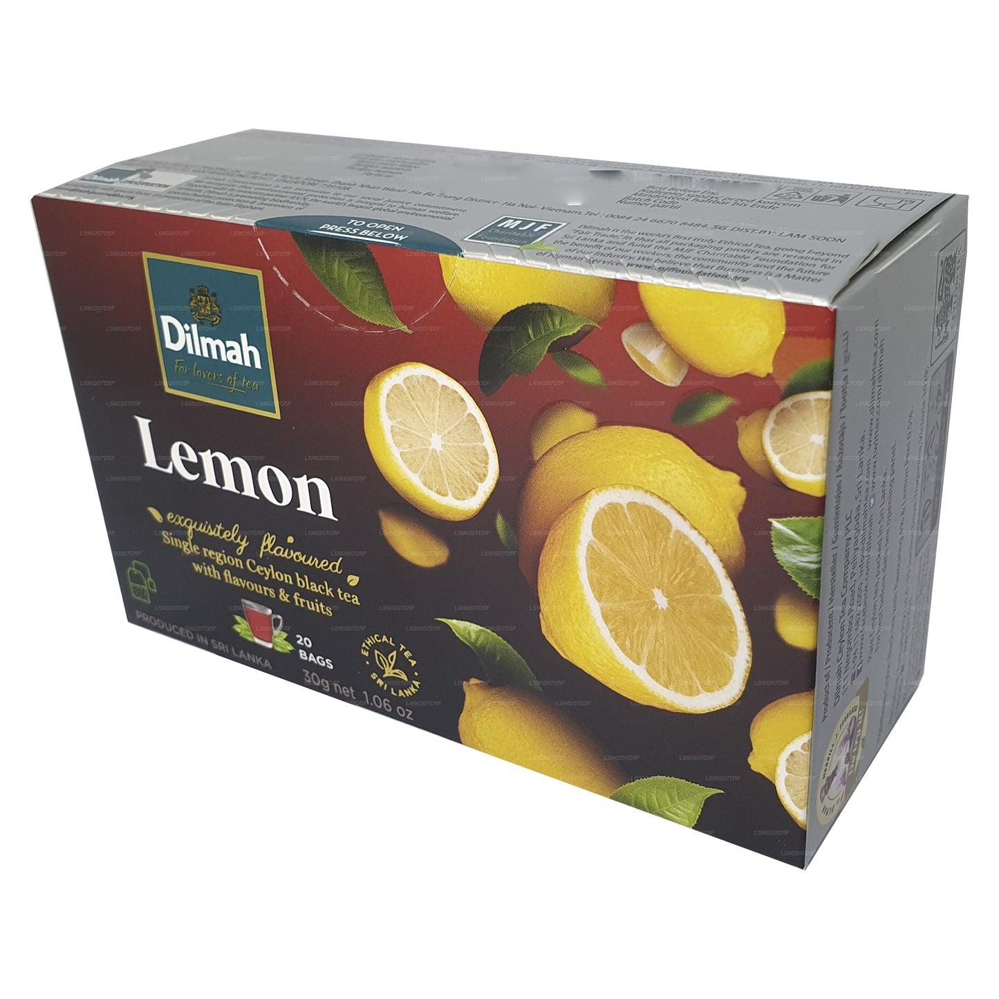 Té Dilmah con sabor a limón (30 g) 20 bolsitas de té