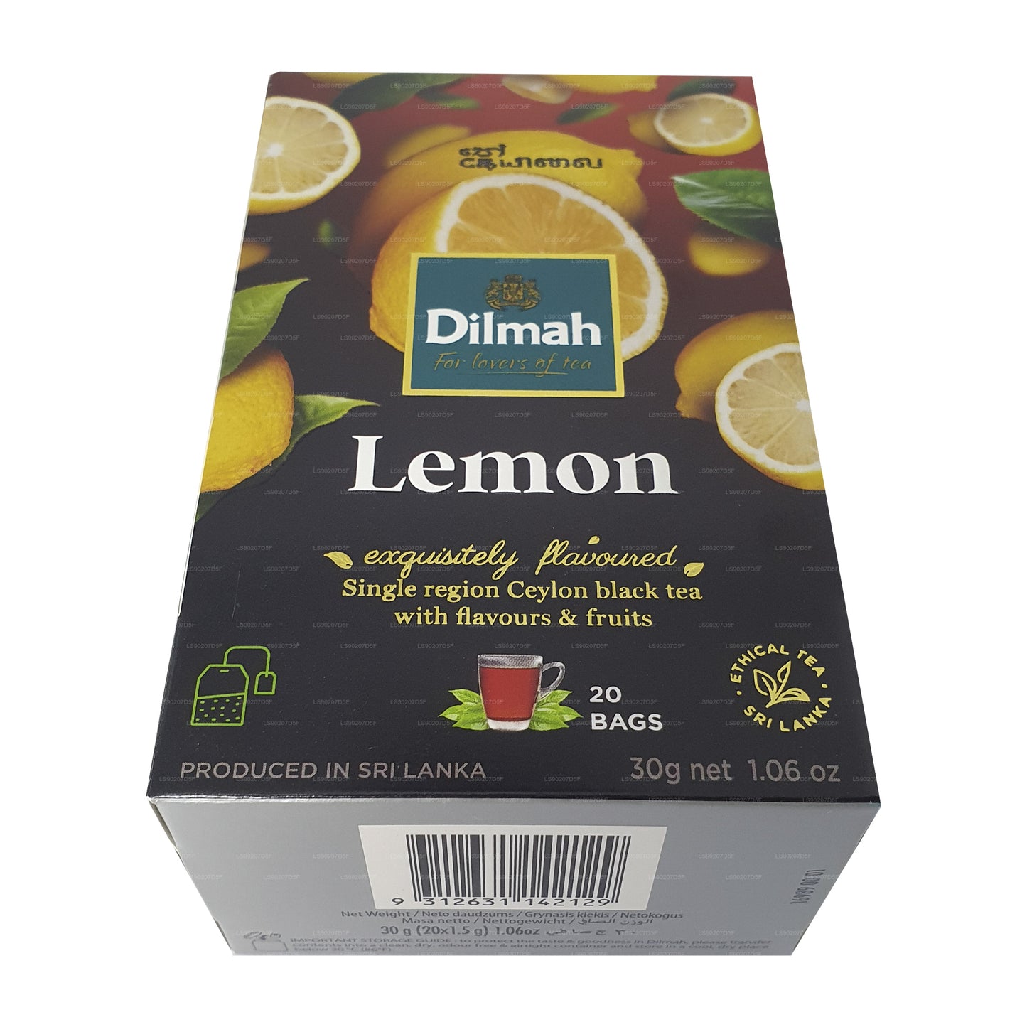 Té Dilmah con sabor a limón (30 g) 20 bolsitas de té
