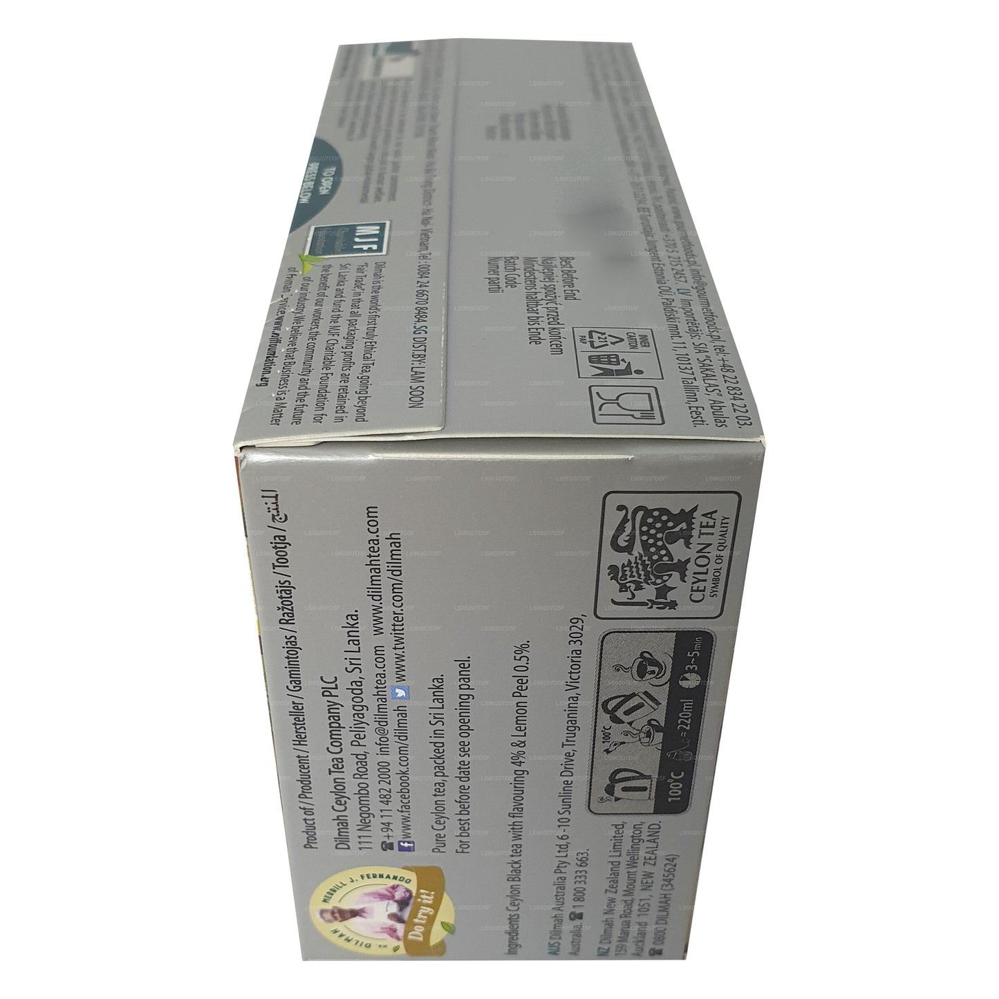 Té Dilmah con sabor a limón (30 g) 20 bolsitas de té