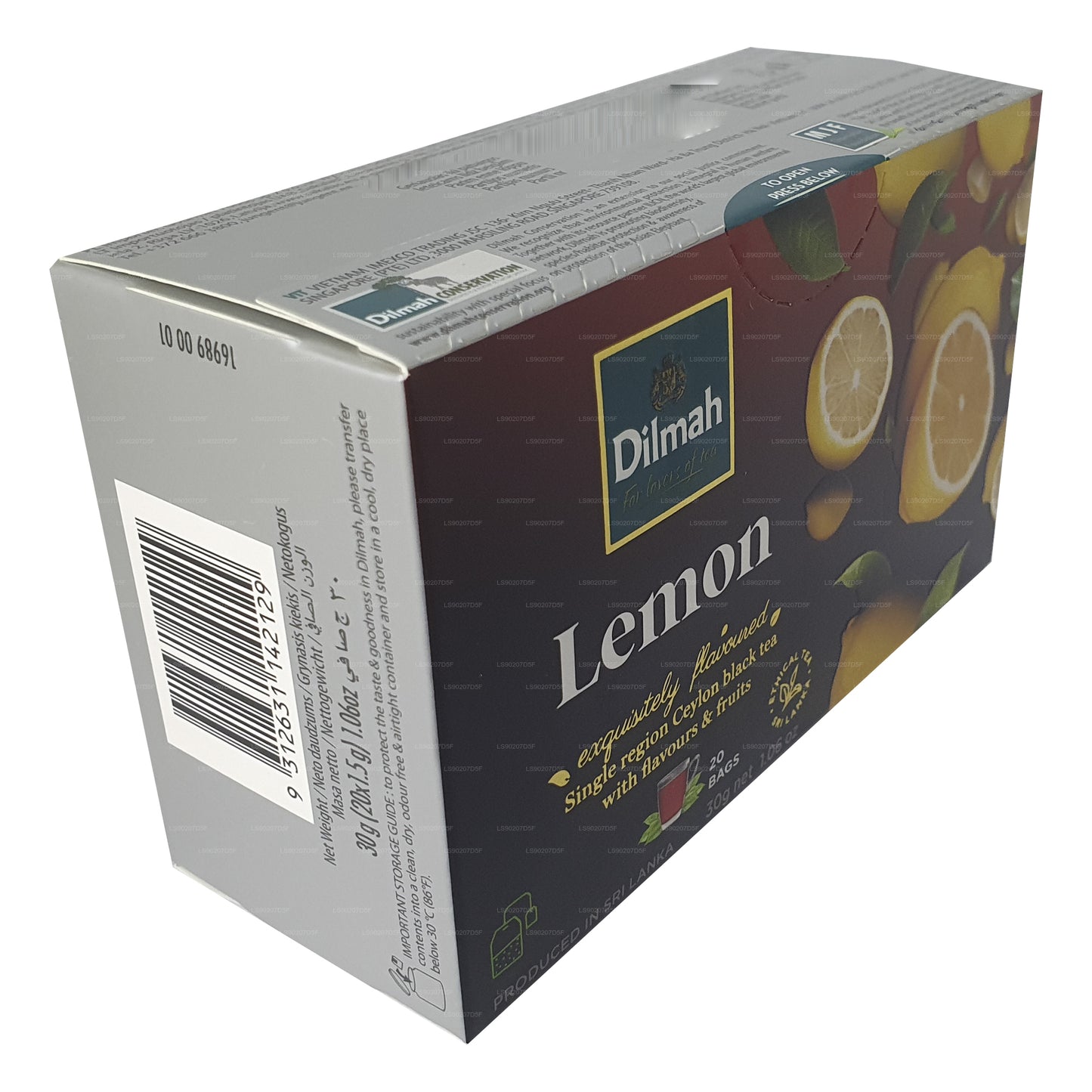 Té Dilmah con sabor a limón (30 g) 20 bolsitas de té