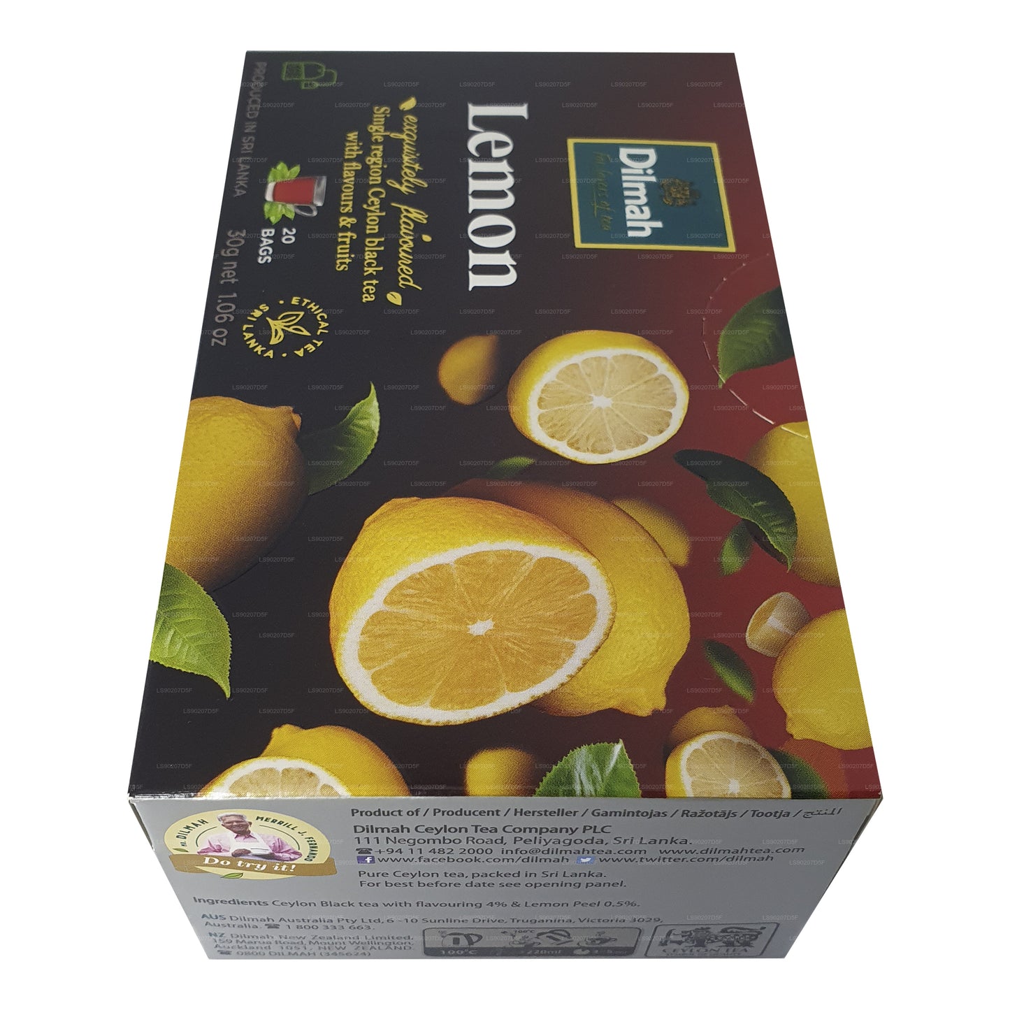 Té Dilmah con sabor a limón (30 g) 20 bolsitas de té