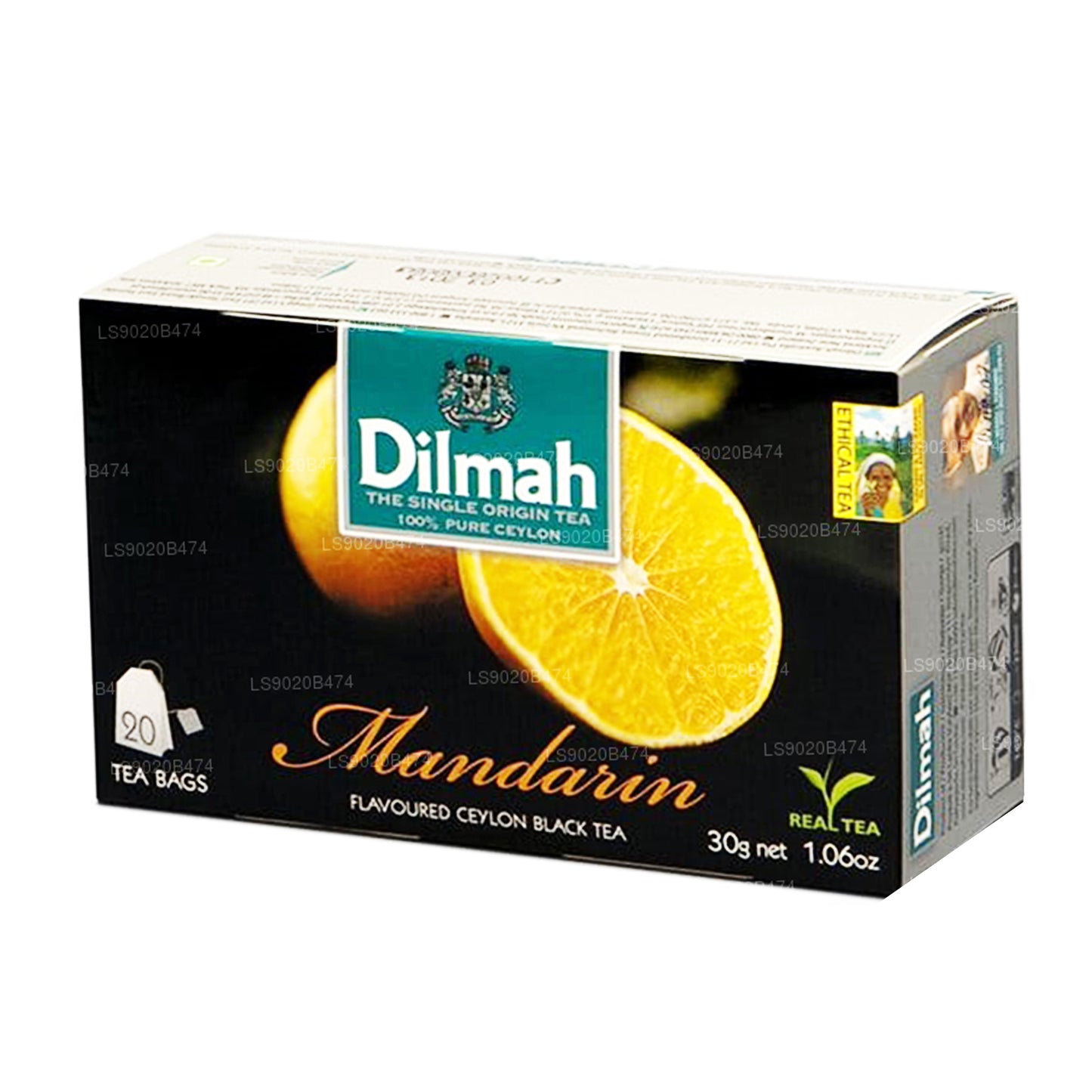 Té Dilmah con sabor a mandarina (30 g) 20 bolsitas de té