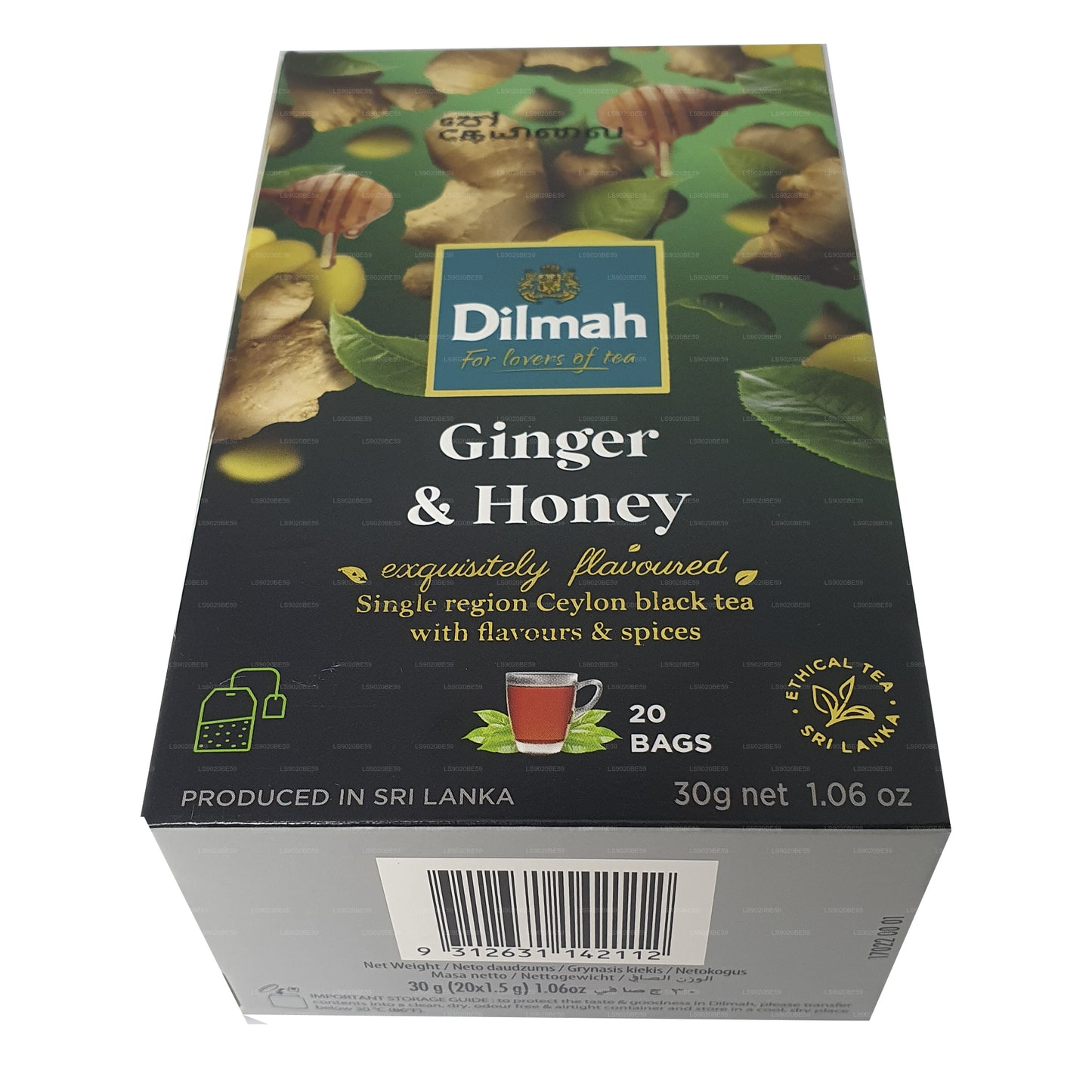 Té Dilmah con sabor a jengibre y miel (30 g) 20 bolsitas de té