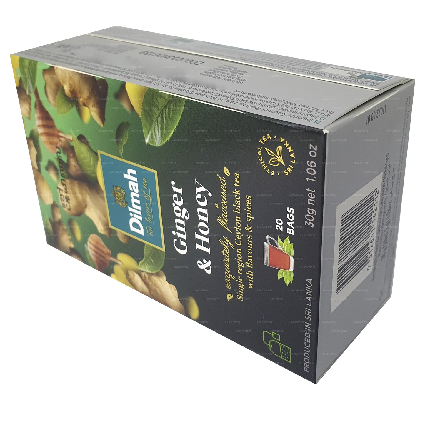 Té Dilmah con sabor a jengibre y miel (30 g) 20 bolsitas de té