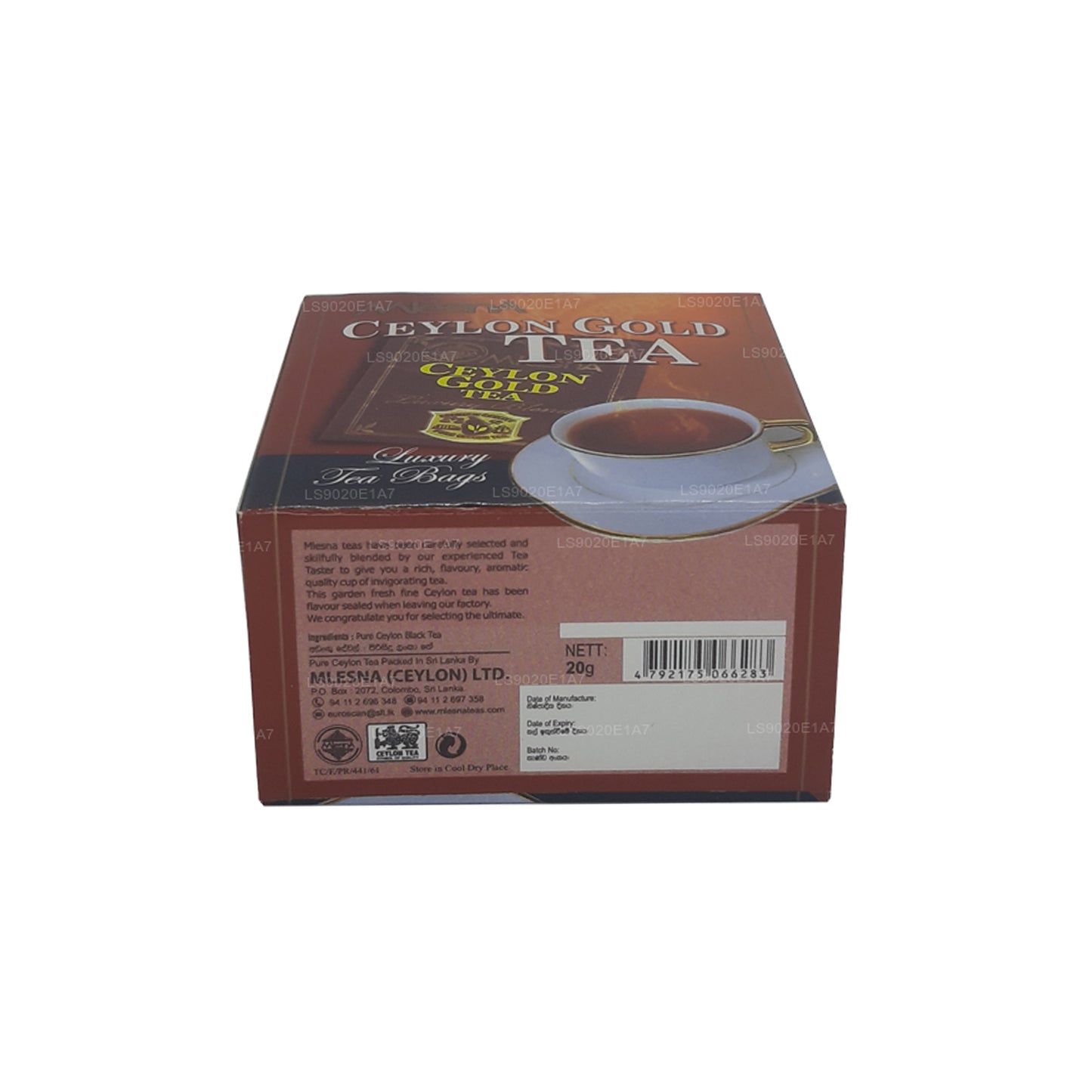 Mlesna Ceylon Gold Tea (20g) 10 Luxury Tea Bags