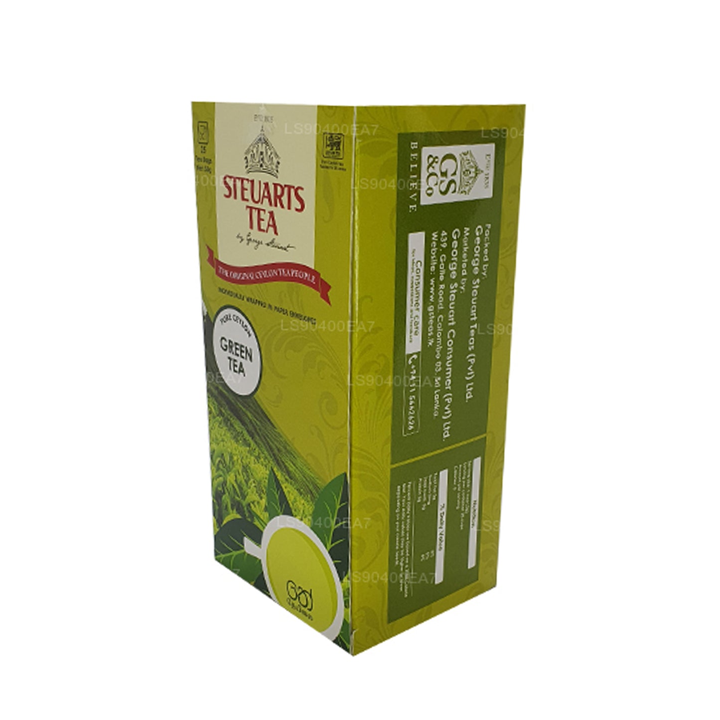 Té verde puro George Steuart (50 g) 25 bolsitas de té