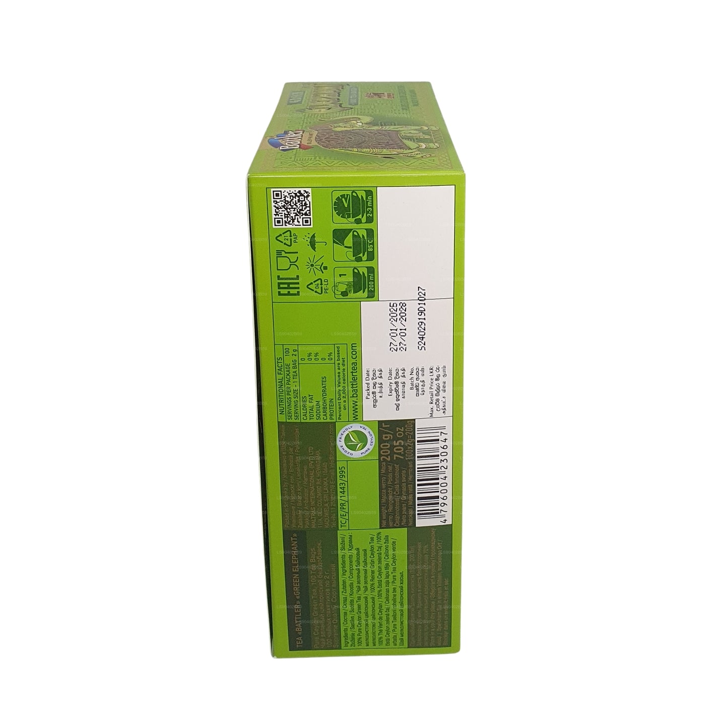 25 bolsitas de té Battler Green Elephant (50 g)