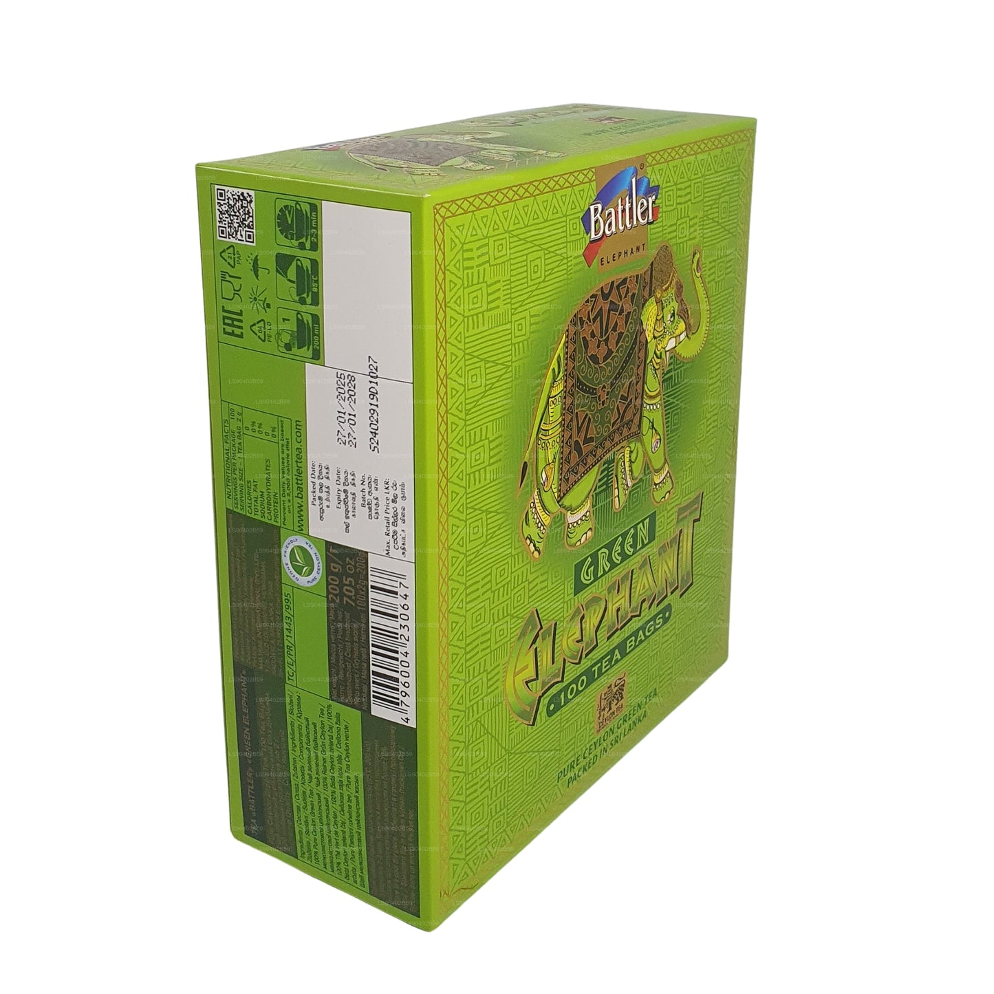 25 bolsitas de té Battler Green Elephant (50 g)