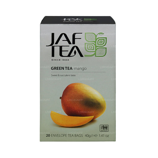 Bolsitas de té Jaf Tea Pure Green Collection para té verde y mango (40 g)