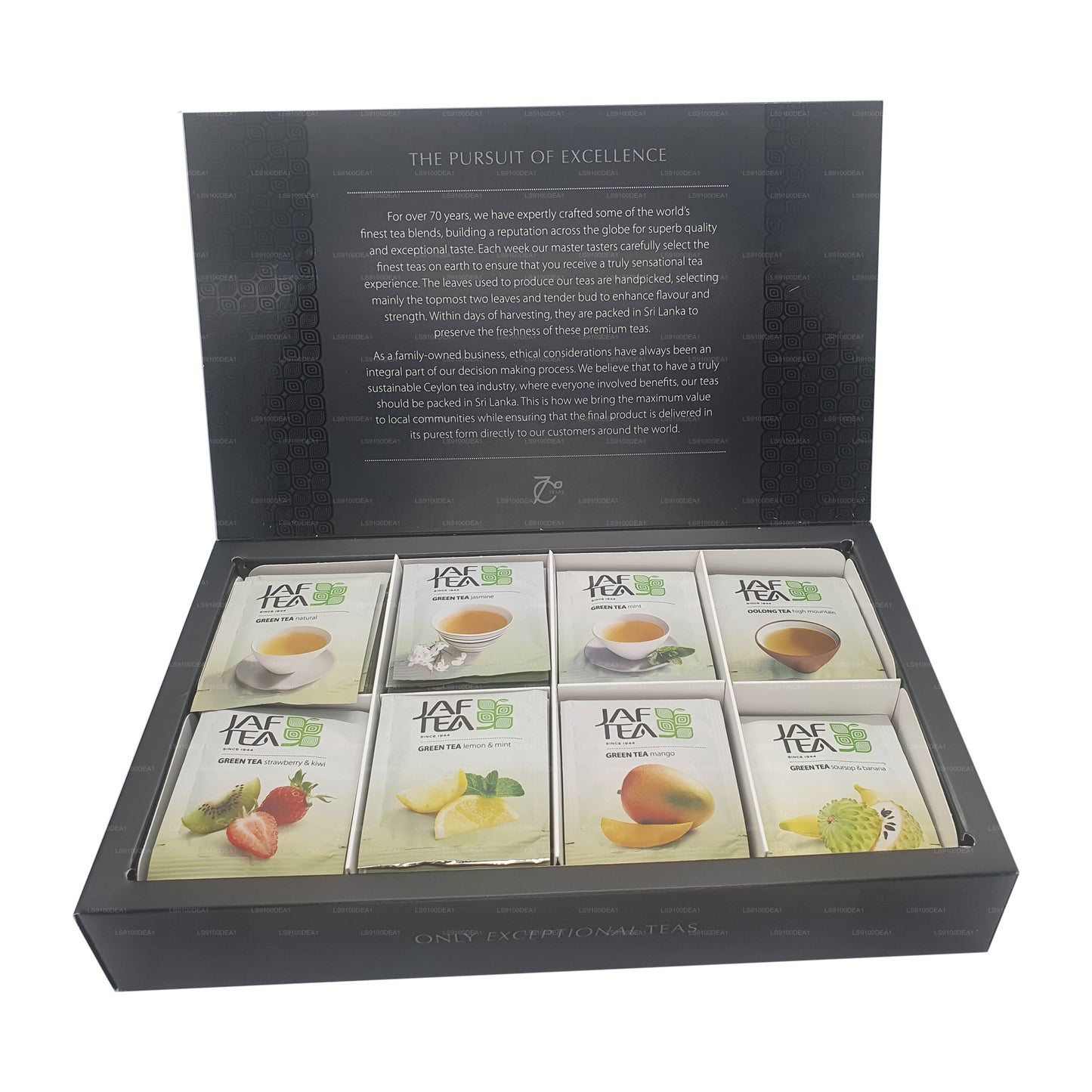 Colección Jaf Tea Pure Green (160 g) 80 bolsitas de té