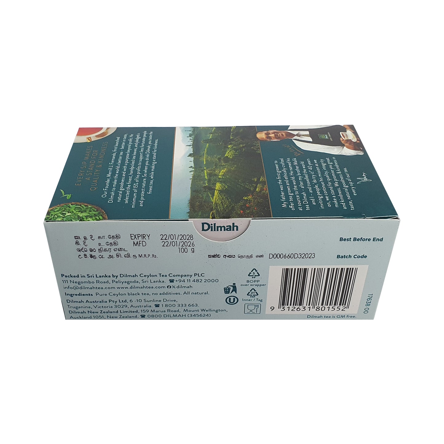 Bolsitas de té Dilmah Premium Ceylon