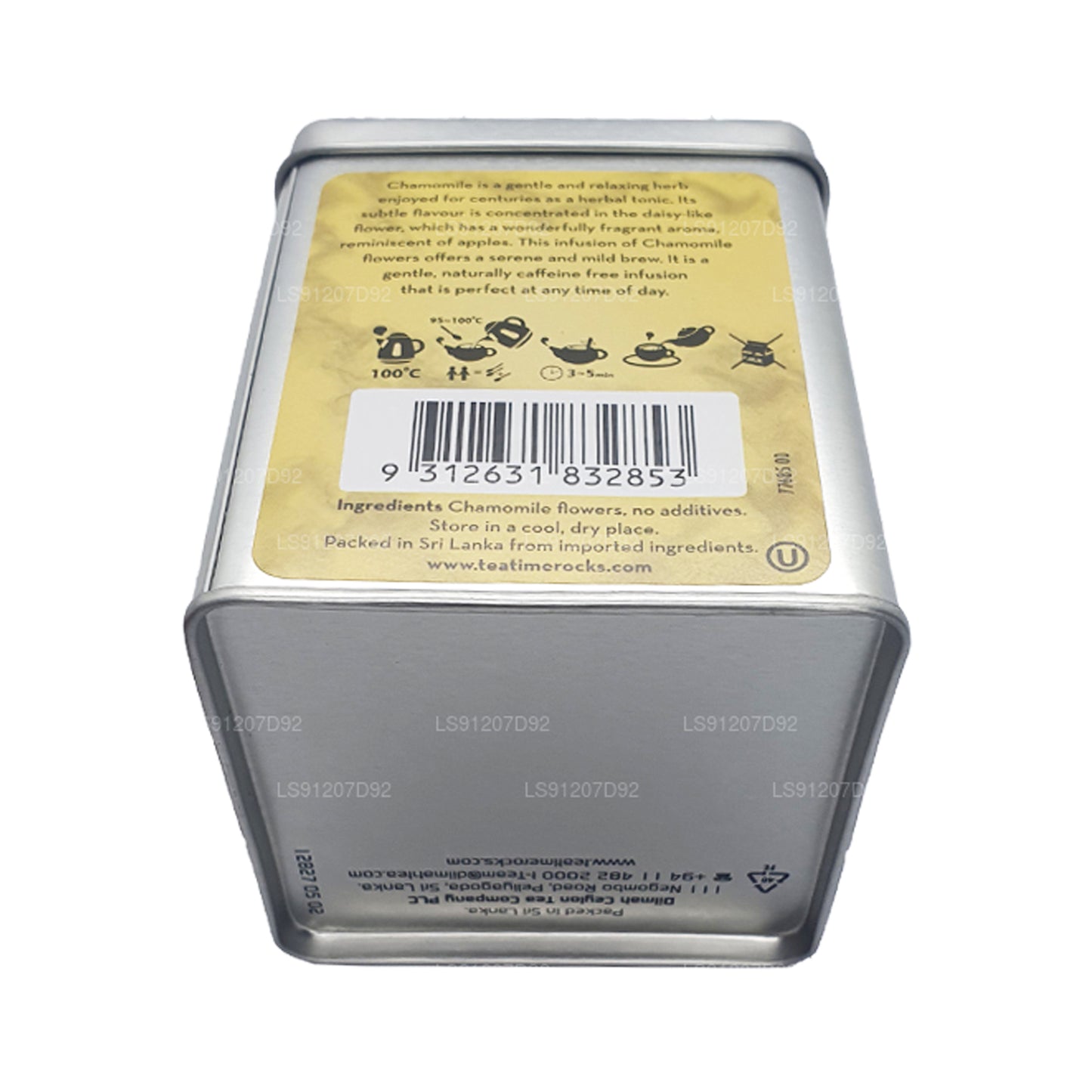 Flores de manzanilla puras de la serie T de Dilmah (42 g)