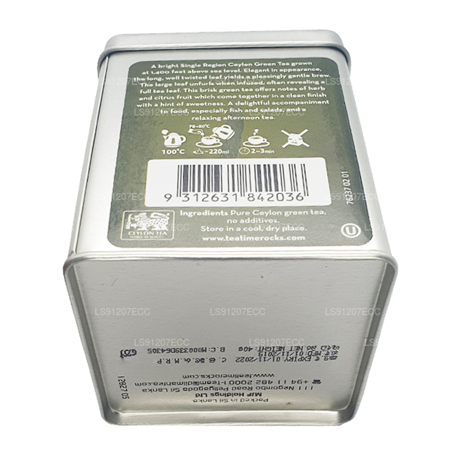 Té verde Dilmah T-series Ceylon Young Hyson (40 g) 20 bolsitas de té