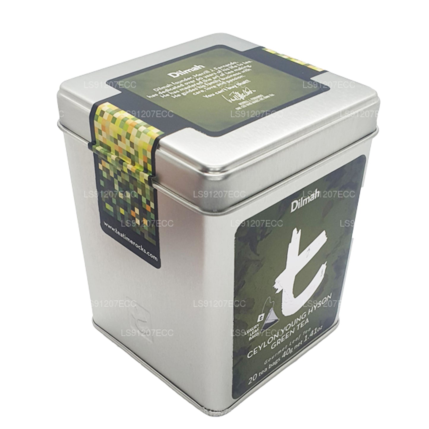Té verde Dilmah T-series Ceylon Young Hyson (40 g) 20 bolsitas de té