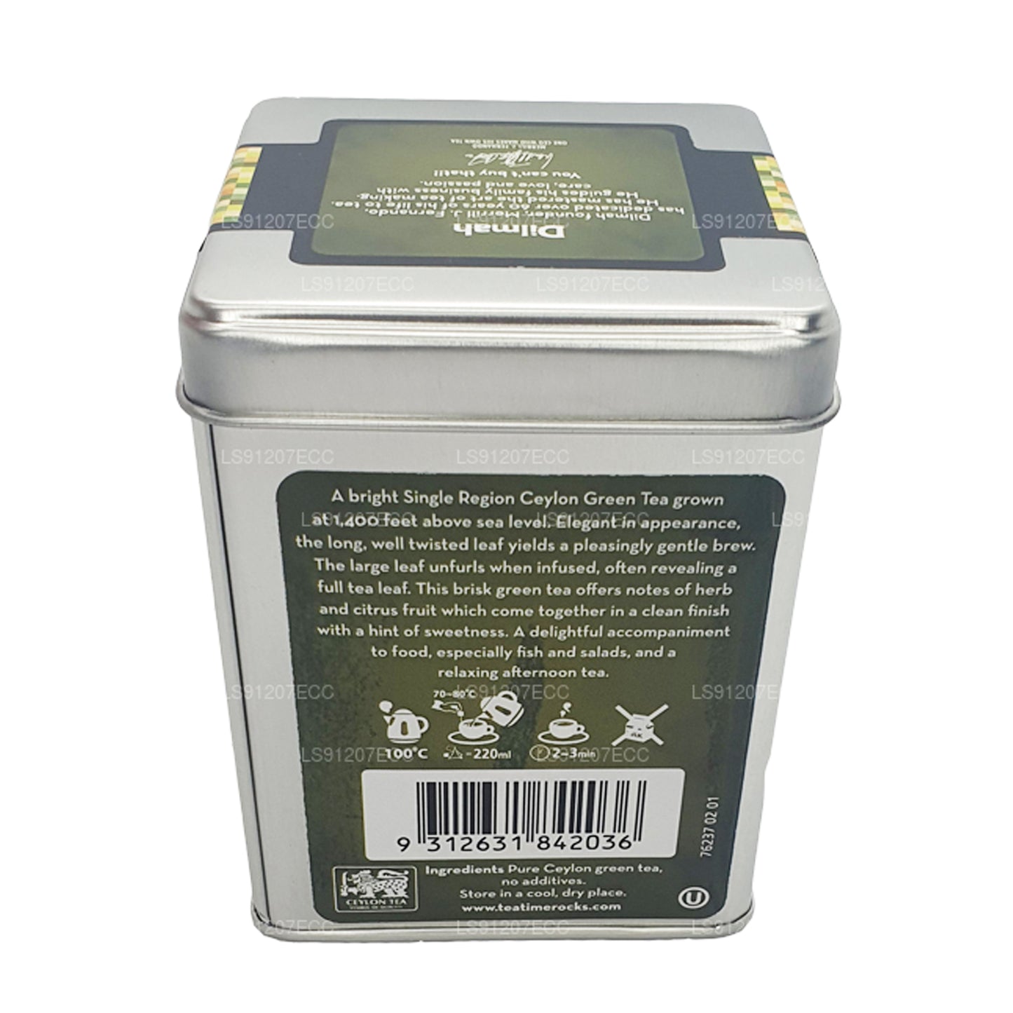 Té verde Dilmah T-series Ceylon Young Hyson (40 g) 20 bolsitas de té