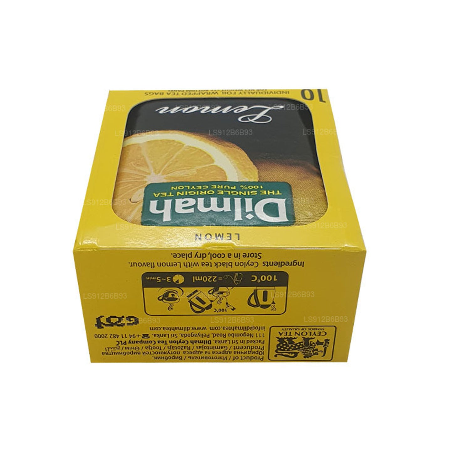 Dilmah Lemon Flavored Ceylon Black Tea (20g) 10 Tea Bags