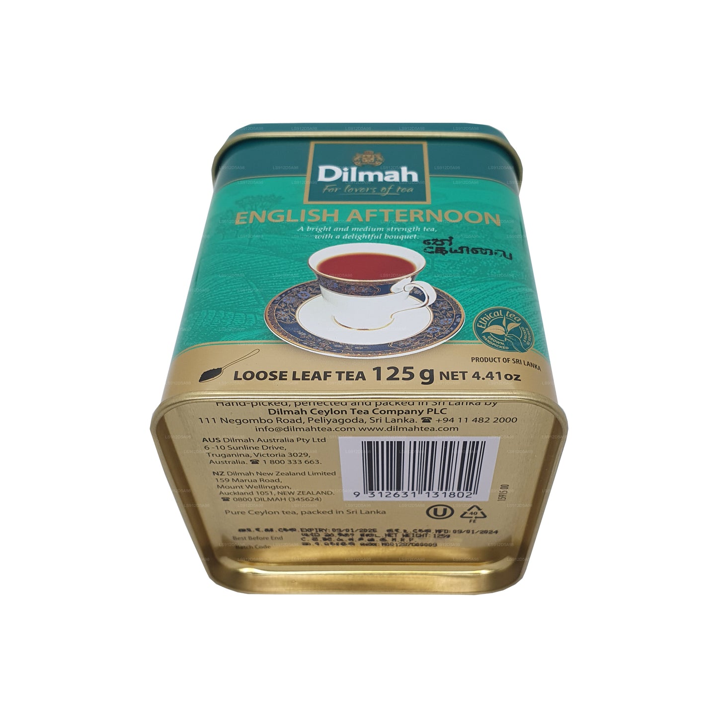Té inglés de hojas sueltas Dilmah para la tarde (125 g)
