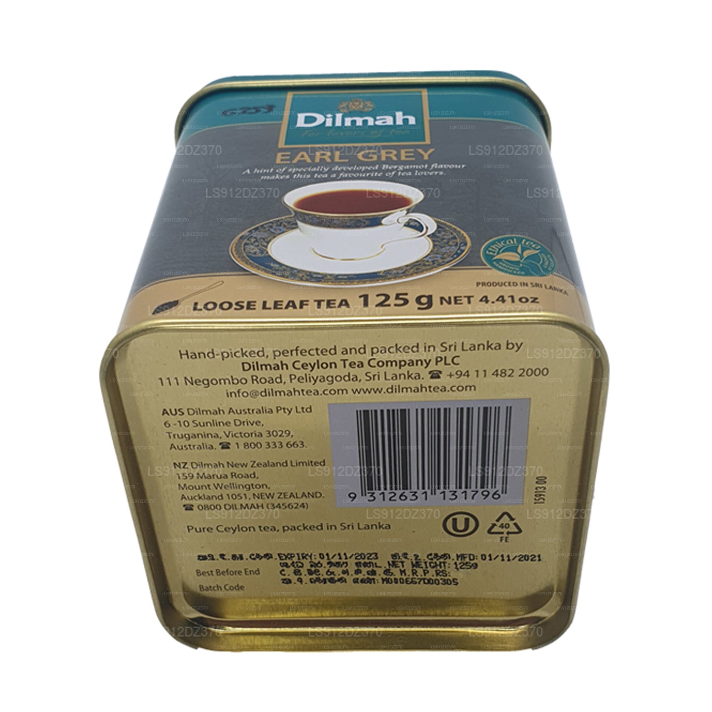 Té de hojas sueltas Dilmah Earl Grey (125 g)