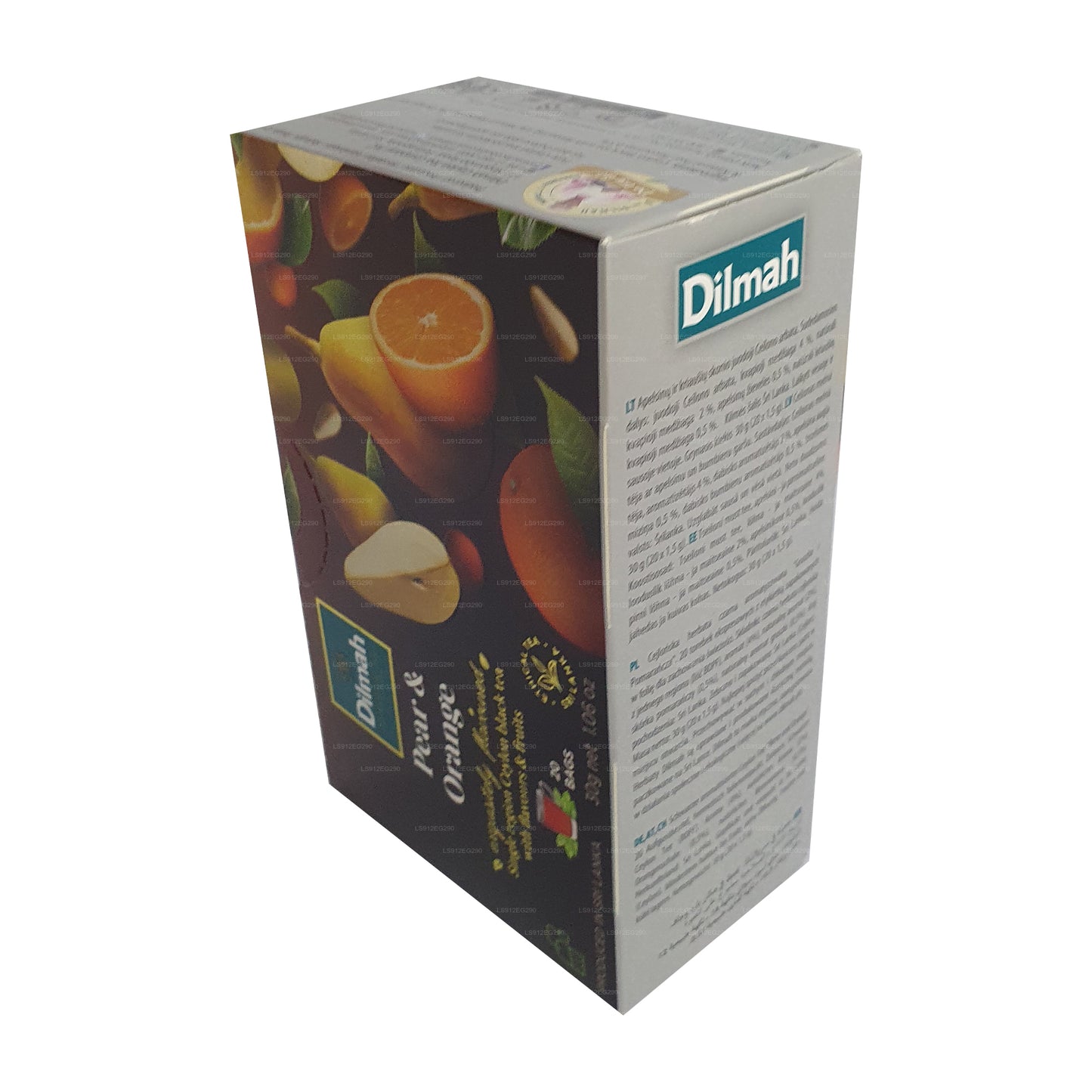 Té negro de Ceilán Dilmah con sabor a pera y naranja (30 g) 20 bolsitas de té