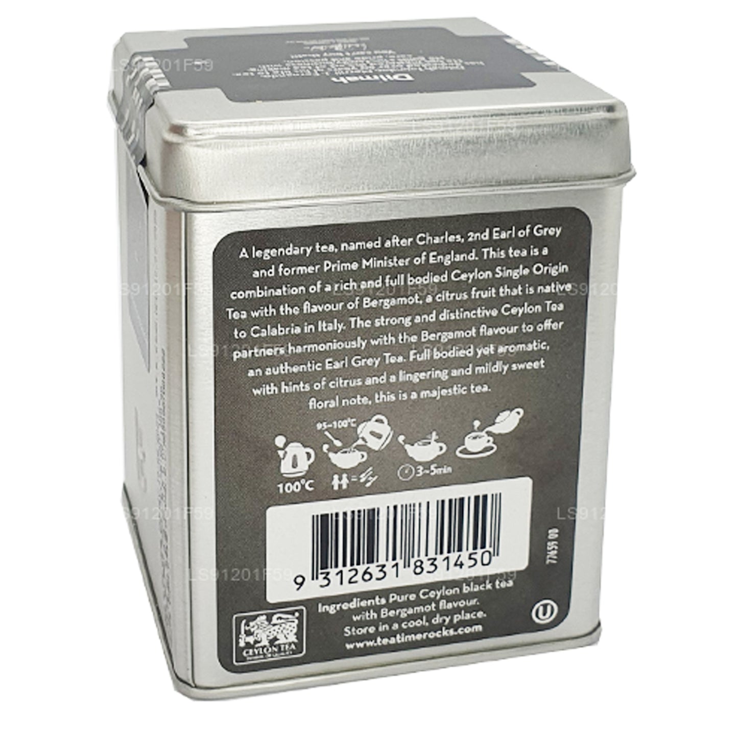 Té de hojas sueltas The Original Earl Grey de la serie T de Dilmah (100 g)