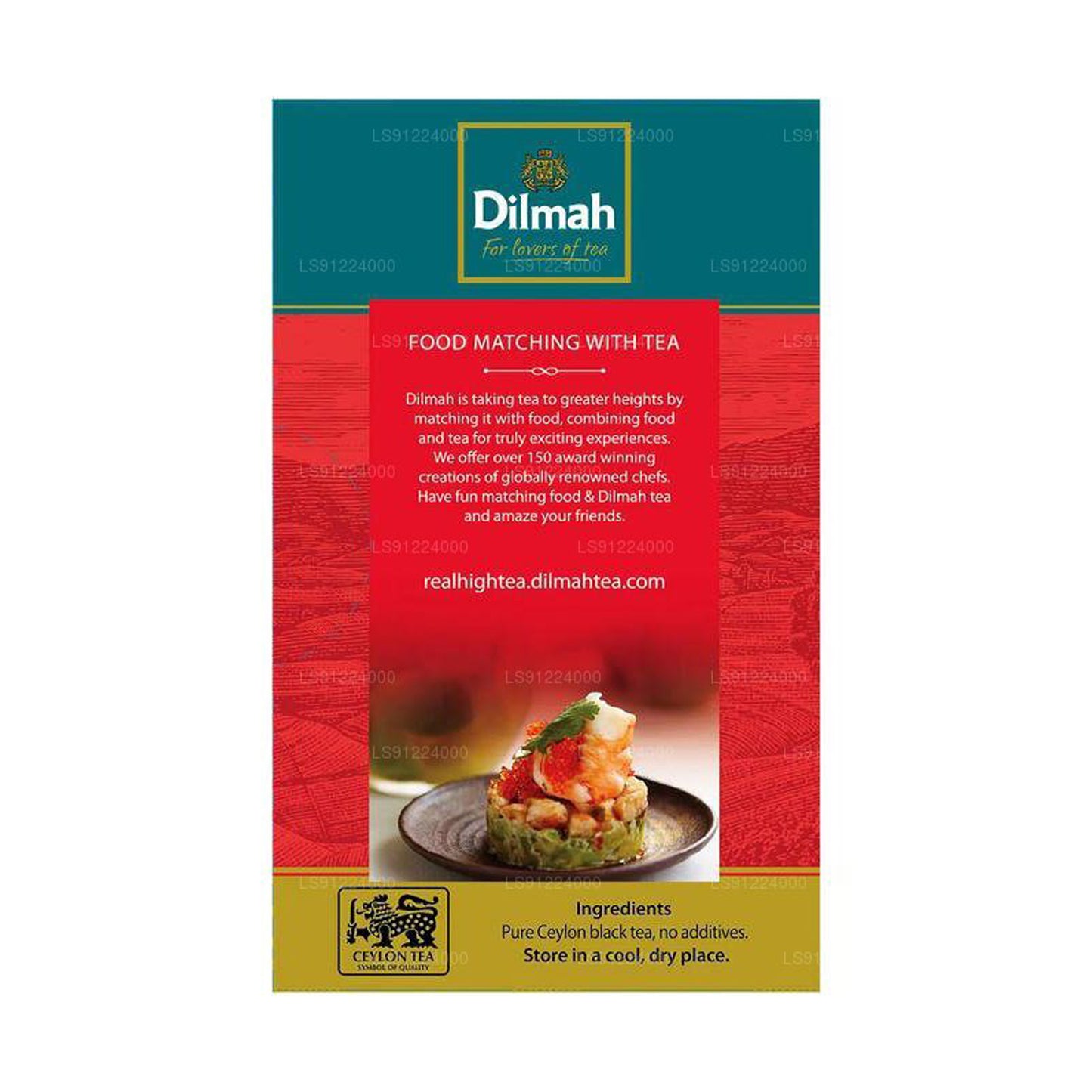 Té de desayuno inglés Dilmah (50 g), 25 bolsitas de té