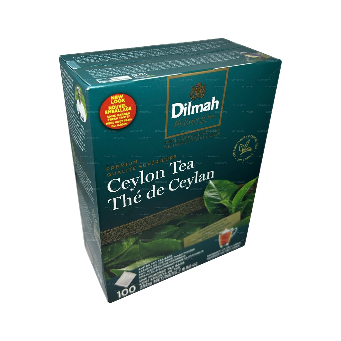 Té de Ceilán Dilmah Premium (250 g), 100 bolsitas de té sin etiquetas