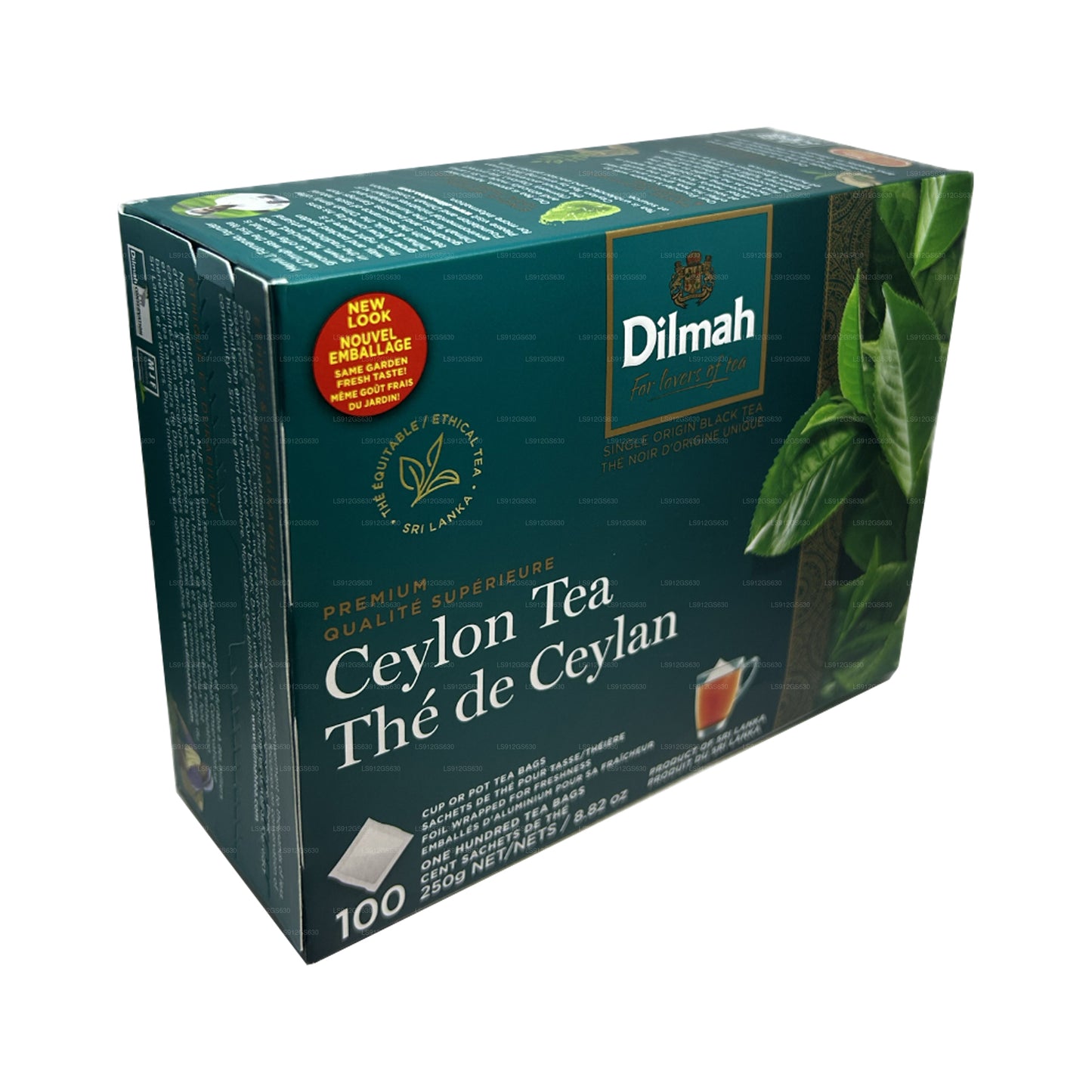 Té de Ceilán Dilmah Premium (250 g), 100 bolsitas de té sin etiquetas