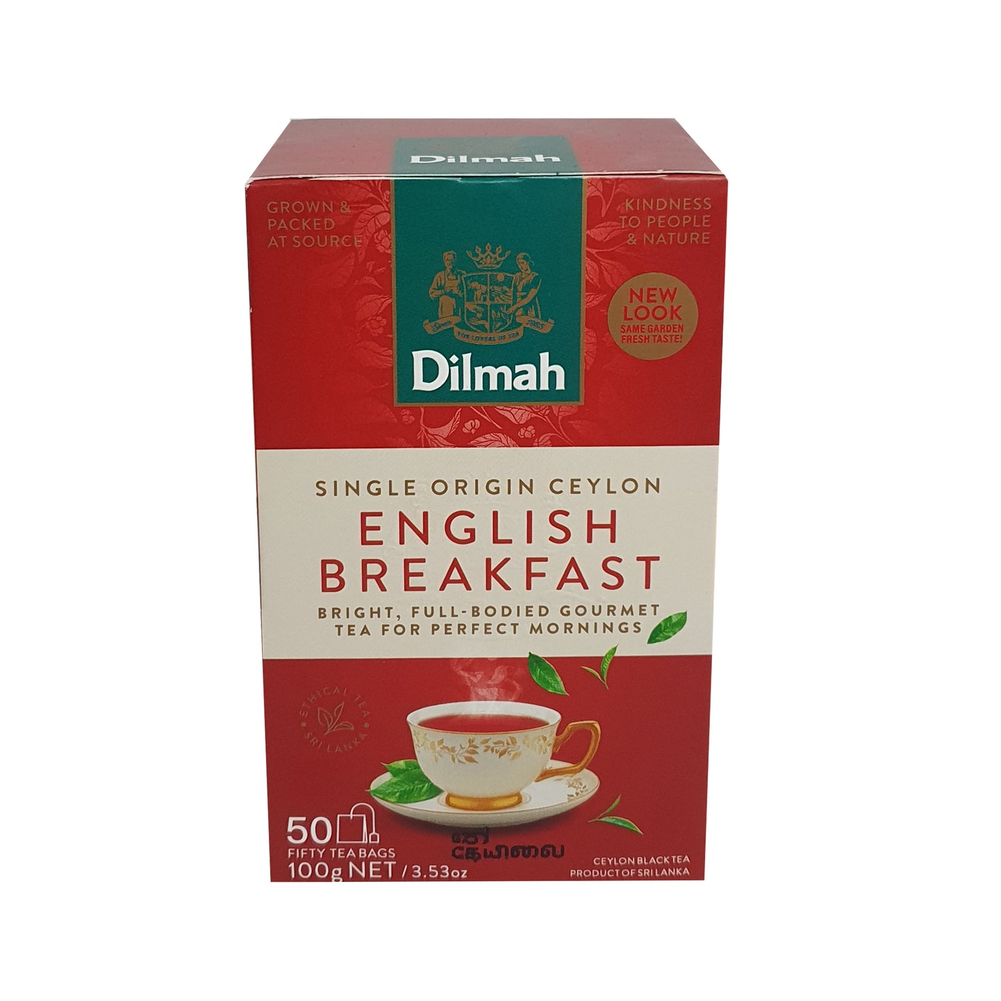 Té de desayuno inglés Dilmah, 50 bolsitas de té (100 g)