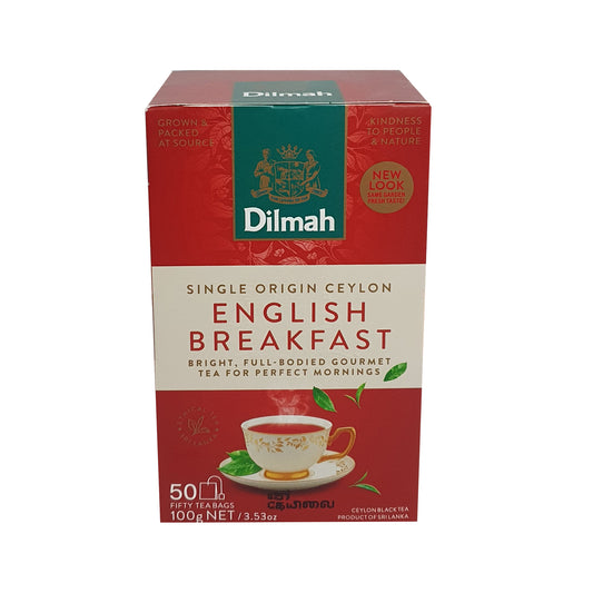 Té de desayuno inglés Dilmah, 50 bolsitas de té (100 g)
