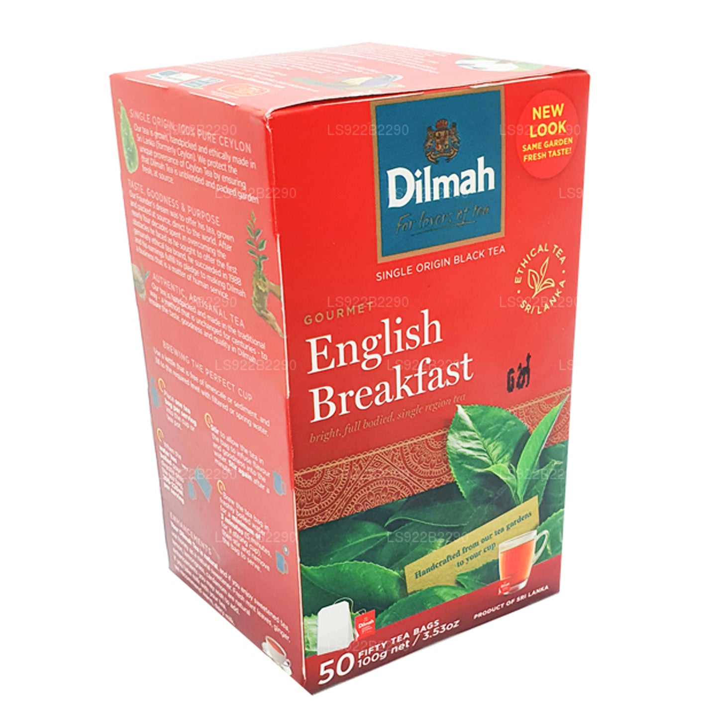 Té de desayuno inglés Dilmah, 50 bolsitas de té (100 g)