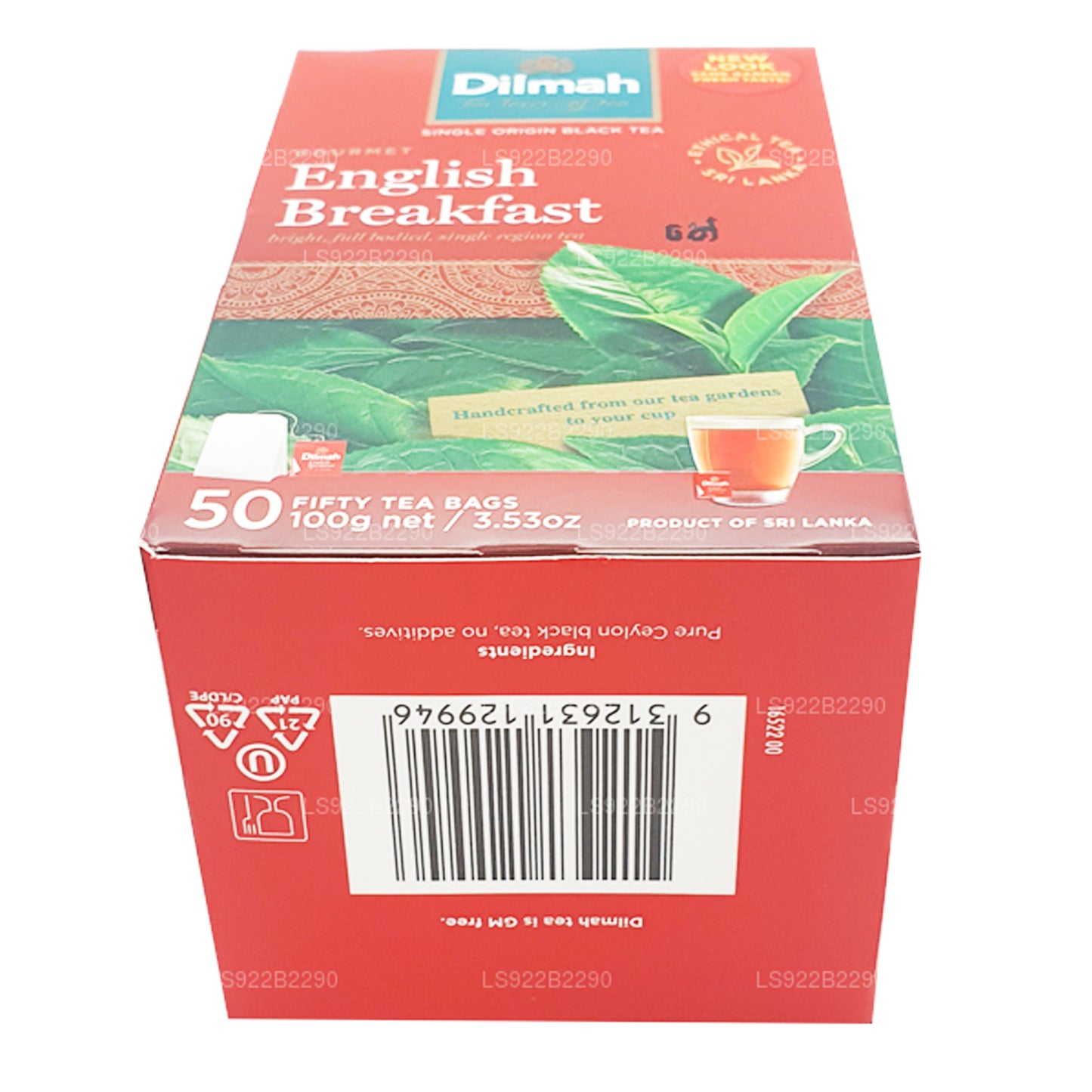 Té de desayuno inglés Dilmah, 50 bolsitas de té (100 g)