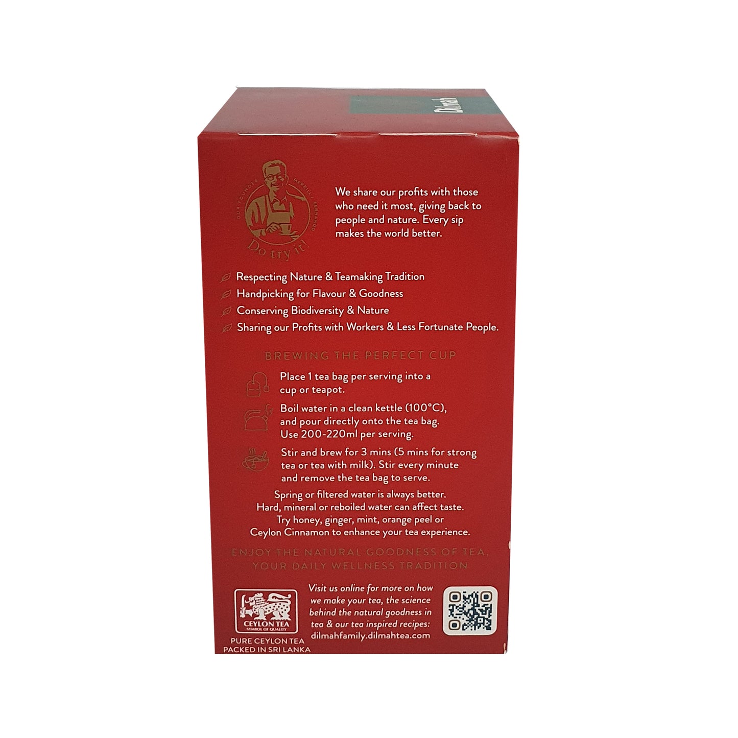 Té de desayuno inglés Dilmah, 50 bolsitas de té (100 g)