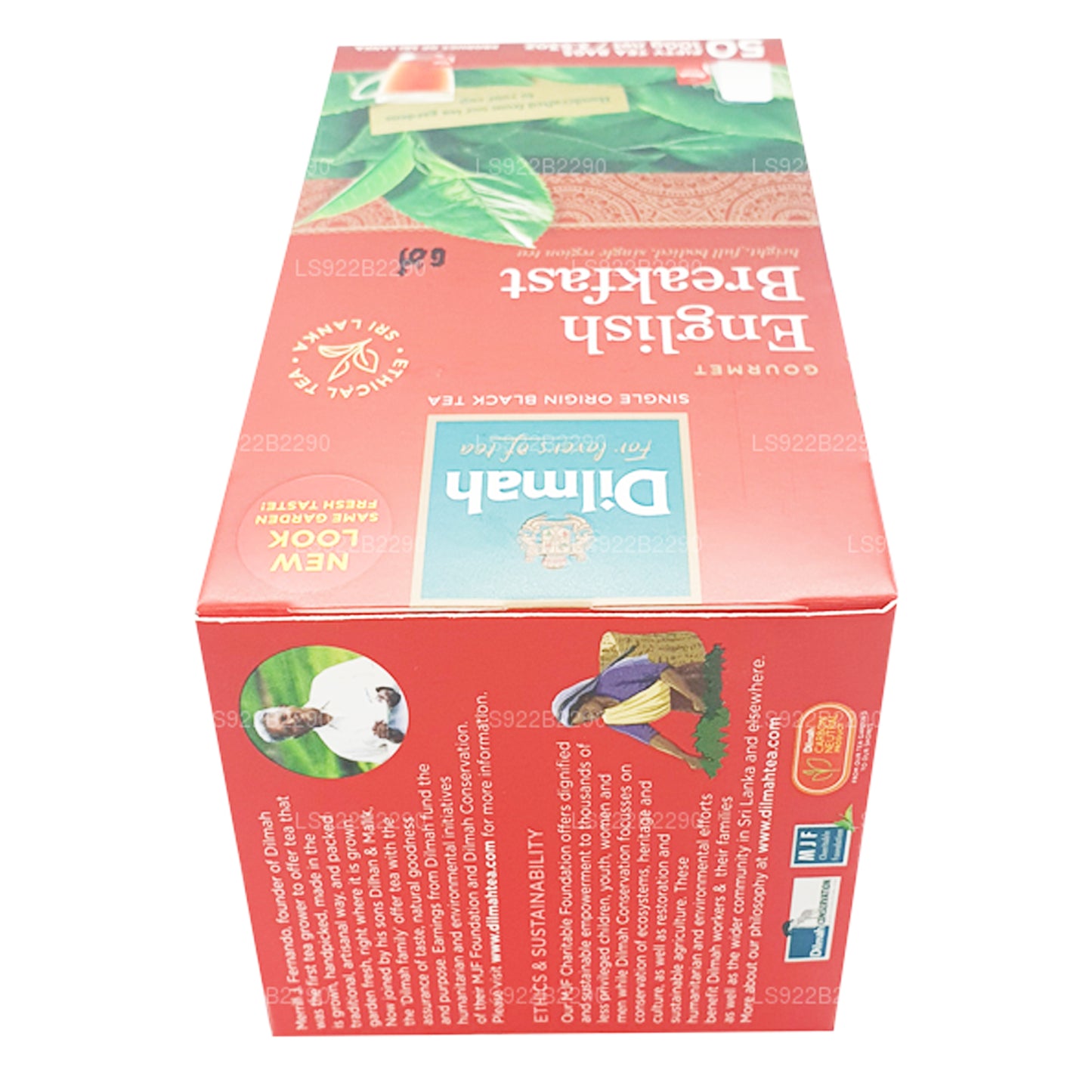 Té de desayuno inglés Dilmah, 50 bolsitas de té (100 g)