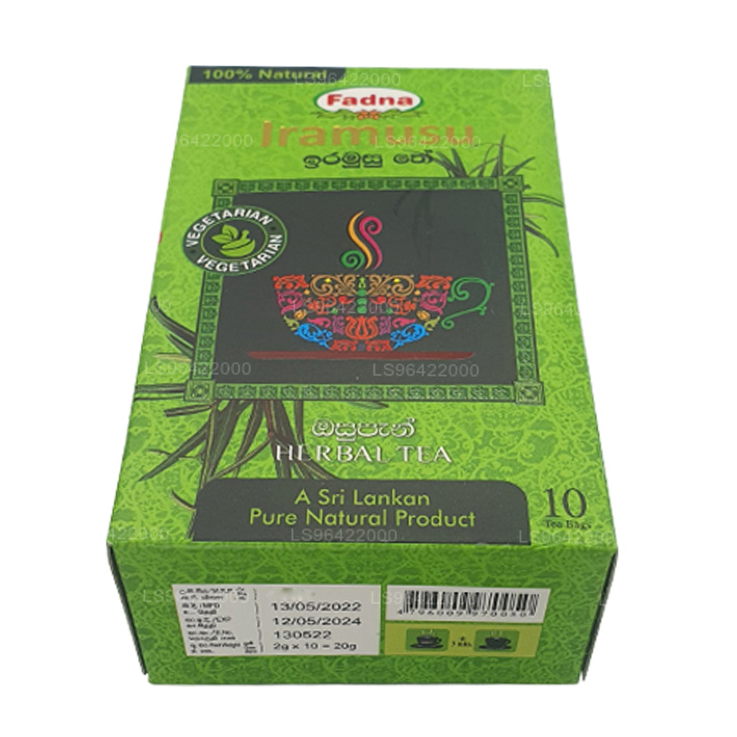 Té de hierbas Fadna Iramusu (20 g) 10 bolsitas de té