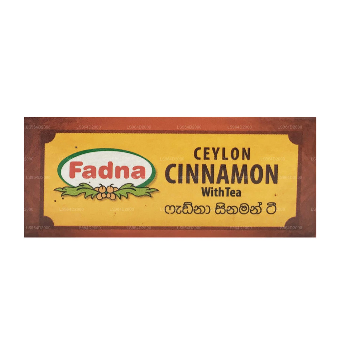 Té de hierbas de canela y canela Fadna de Ceilán (20 g) 10 bolsitas de té