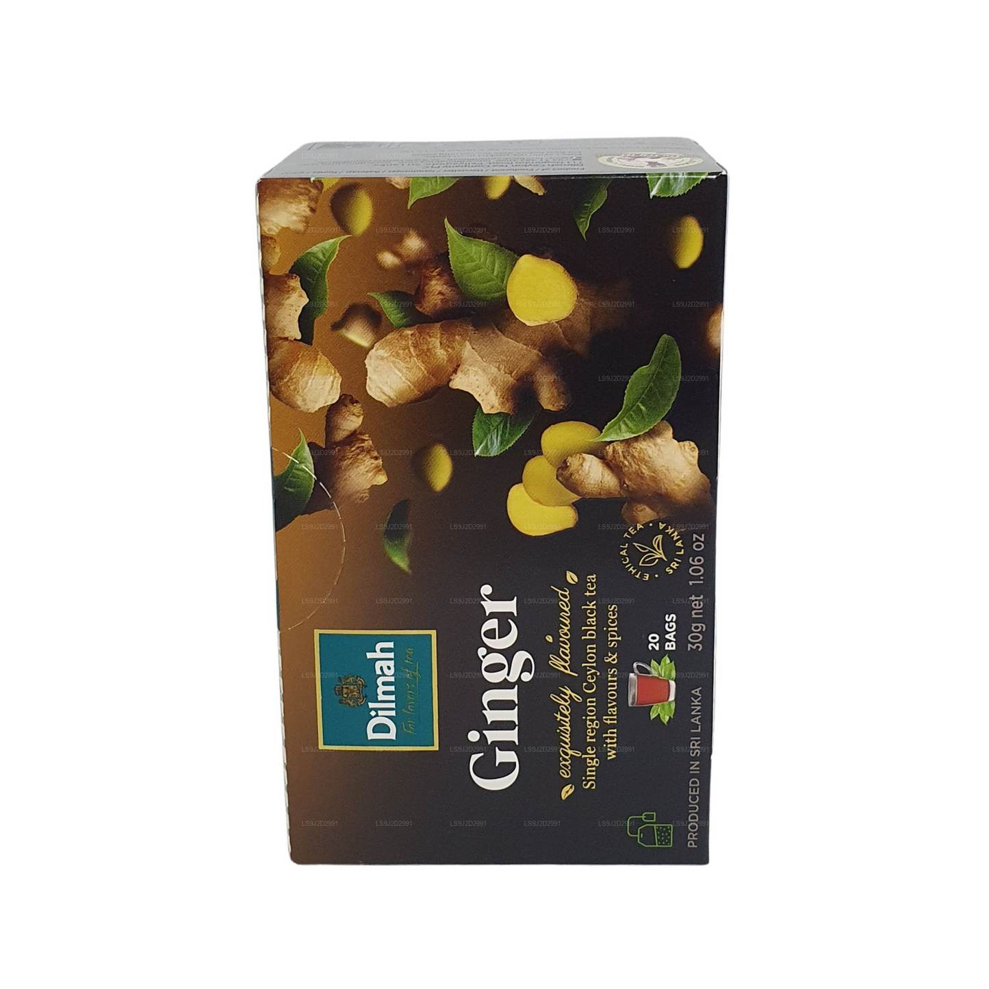 Té negro Dilmah con sabor a jengibre (30 g) 20 bolsitas de té