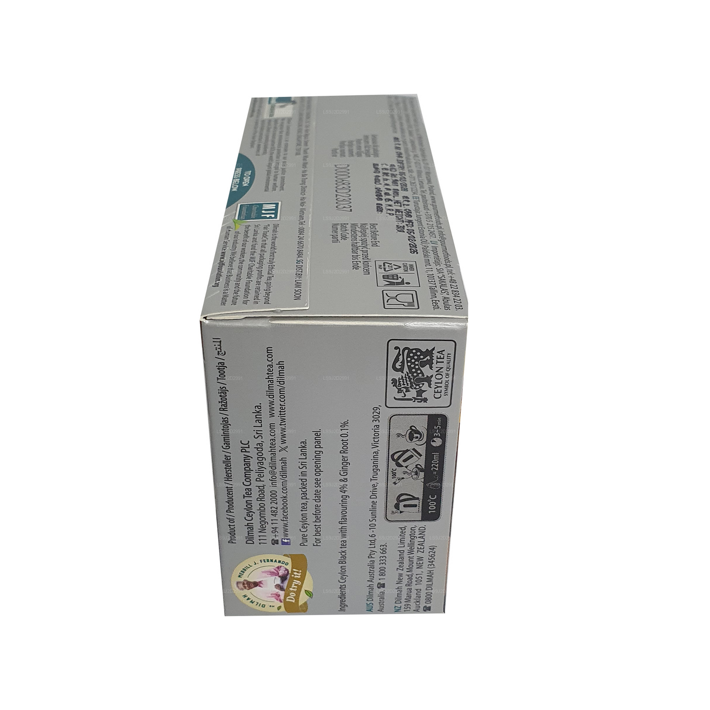 Té negro Dilmah con sabor a jengibre (30 g) 20 bolsitas de té