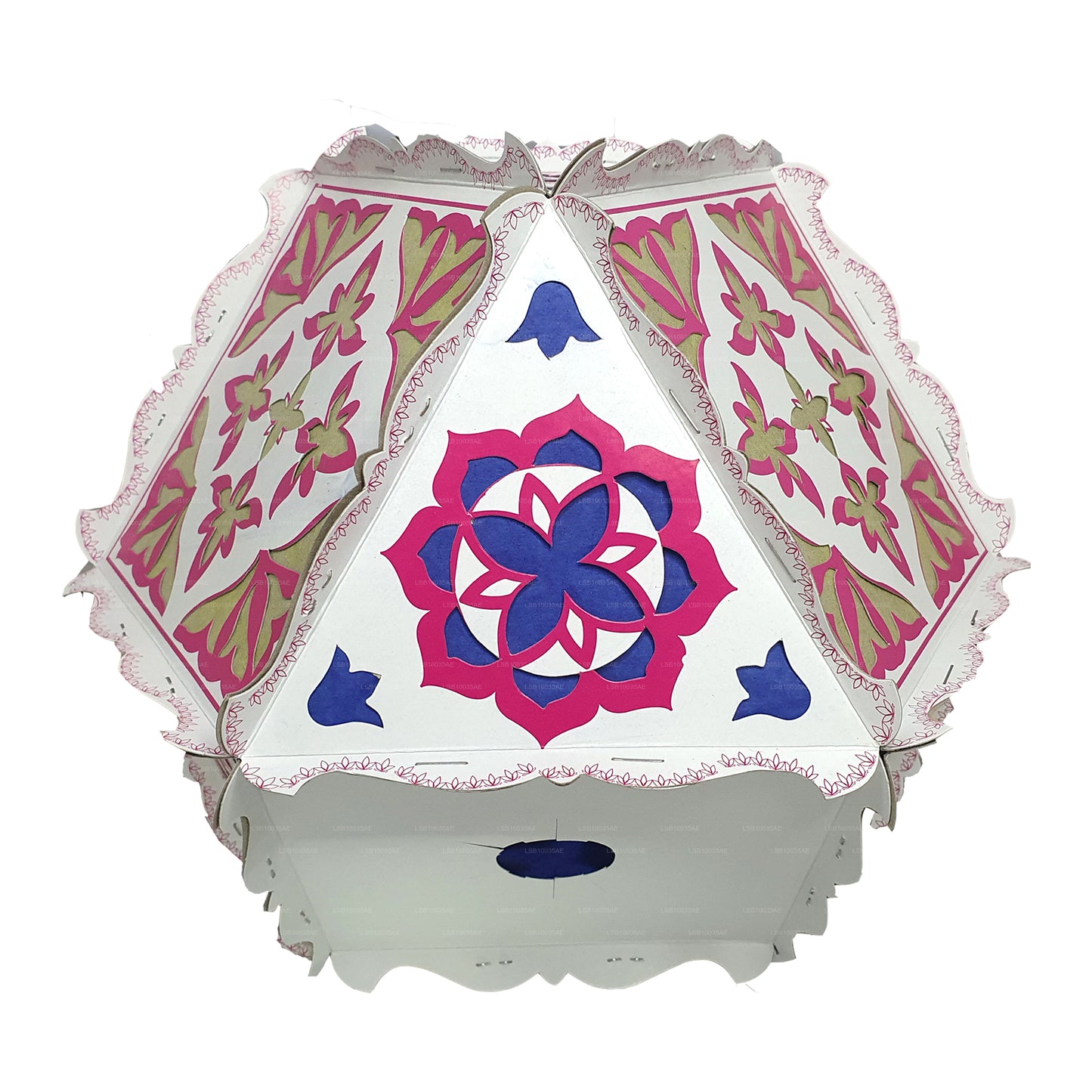 Lakpura Cardboard Vesak Lanterns (Atapattam Koodu) 3Pcs Pack