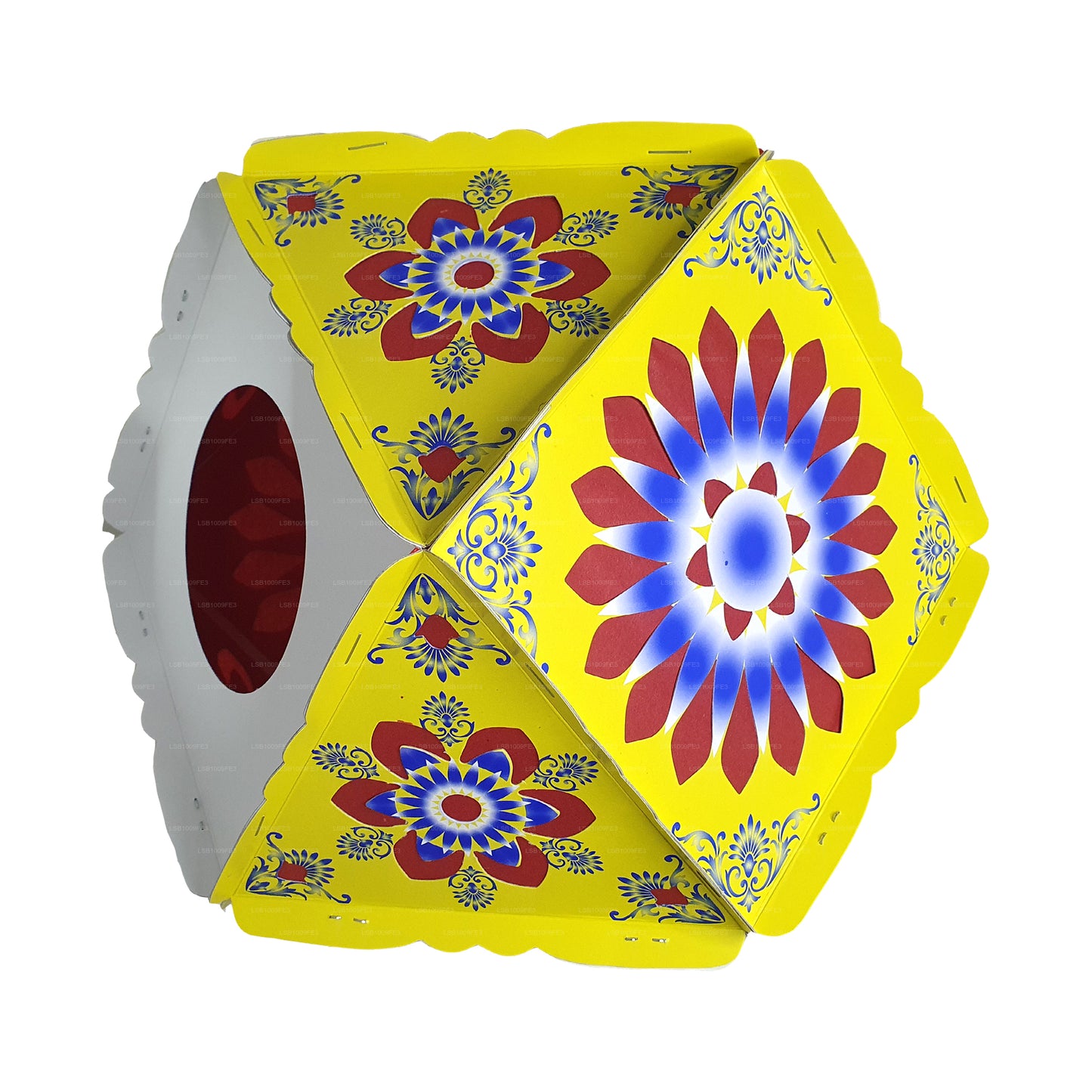 Lakpura Cardboard Vesak Lanterns (Atapattam Koodu) 3Pcs Pack