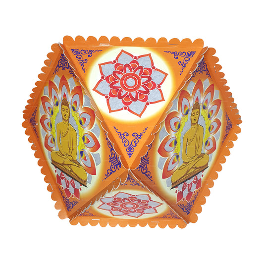Lakpura Cardboard Vesak Lanterns (Atapattam Koodu) 3Pcs Pack