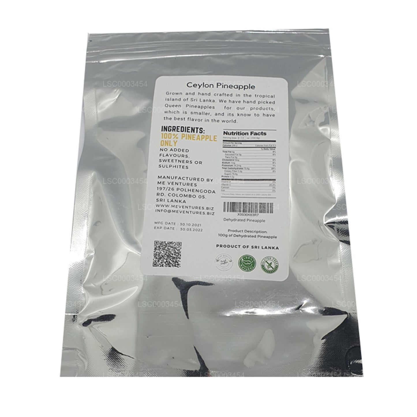 Piña deshidratada ME (100 g)