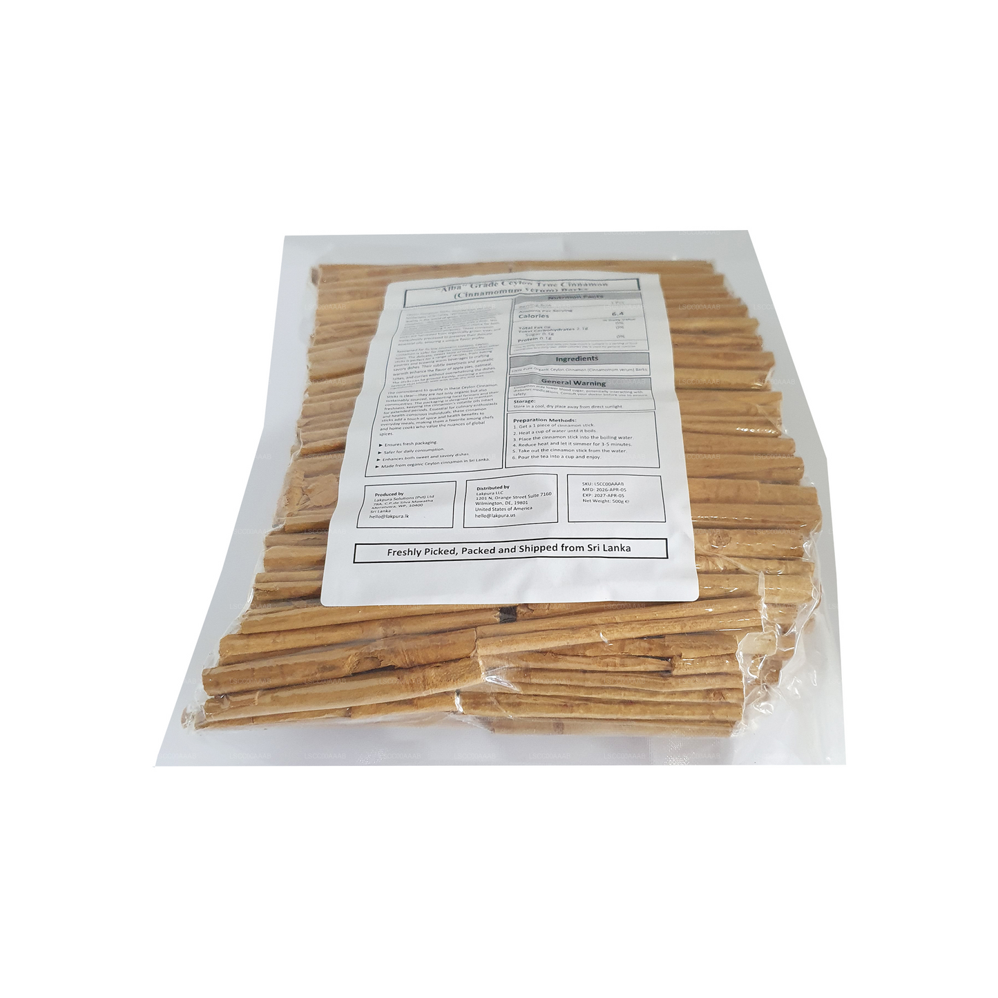 Lakpura® Canela Verdadero Ceilán "Alba" Palos de grado