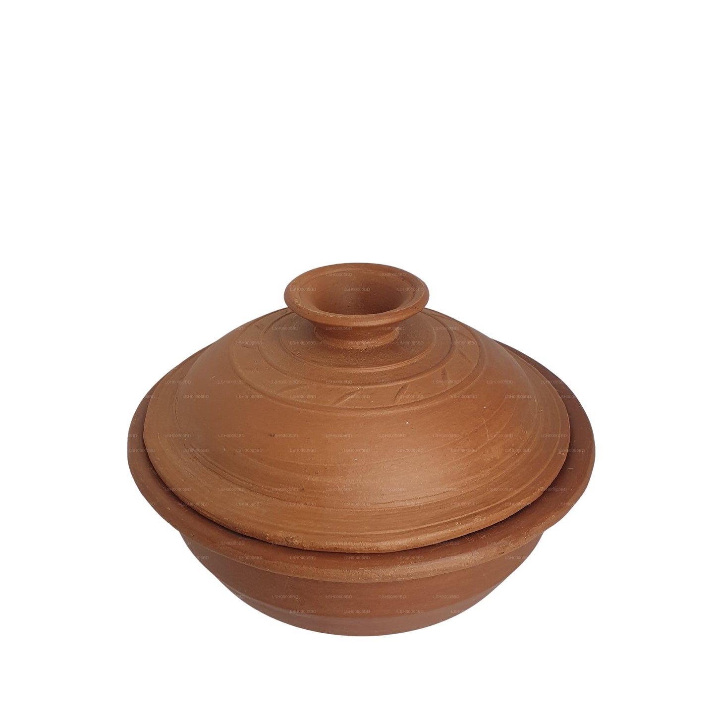 Olla de barro con tapa